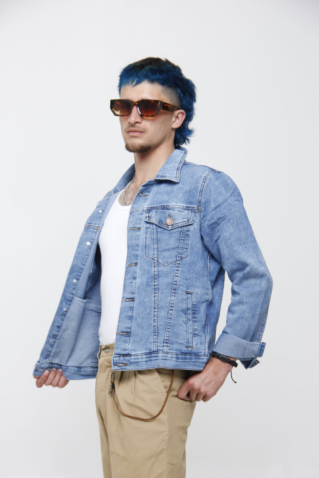 Chaqueta Denim Azul Nevado Vintage - Streetwear Classic