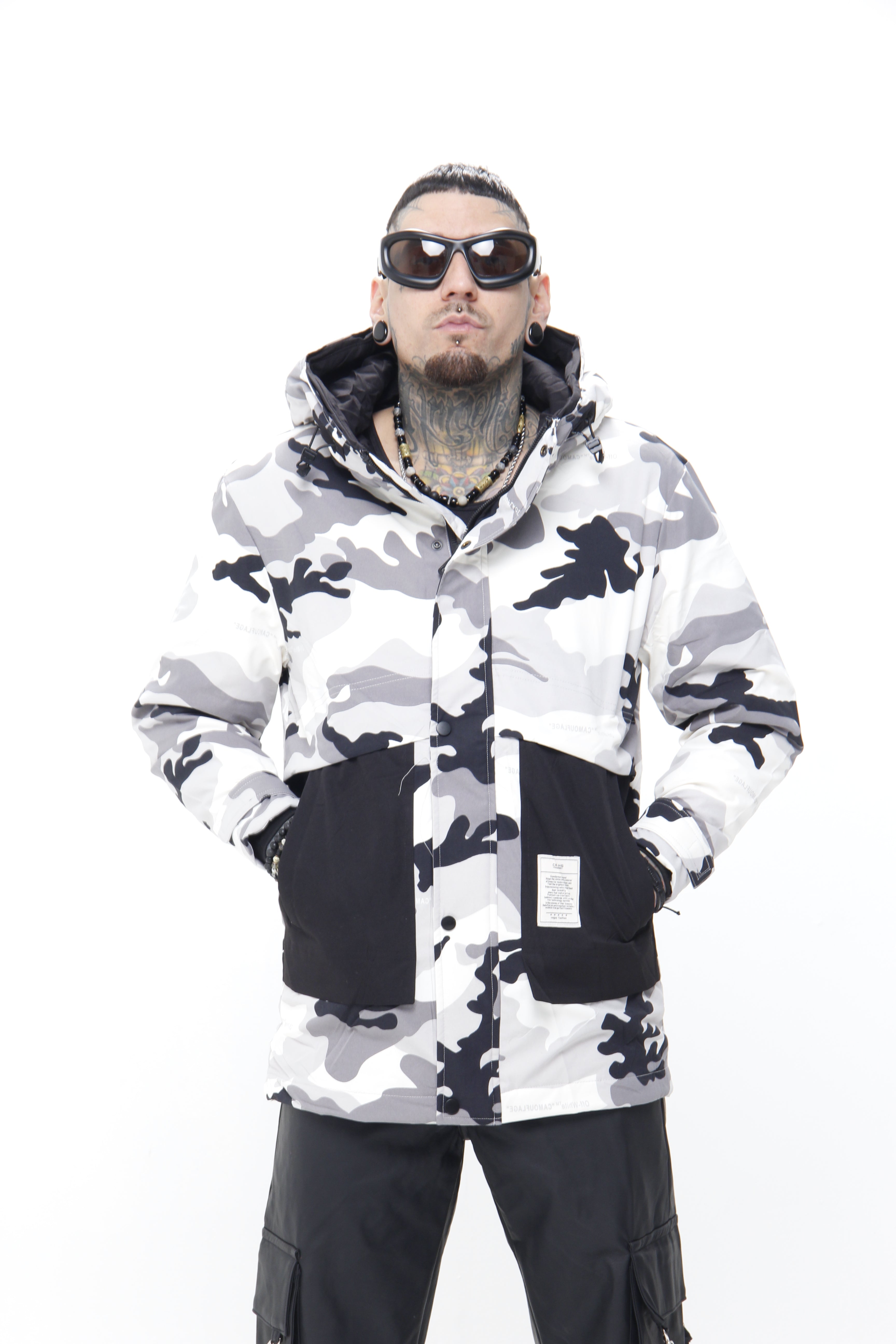 Chaqueta Puffer Técnica Camuflaje Ártico
