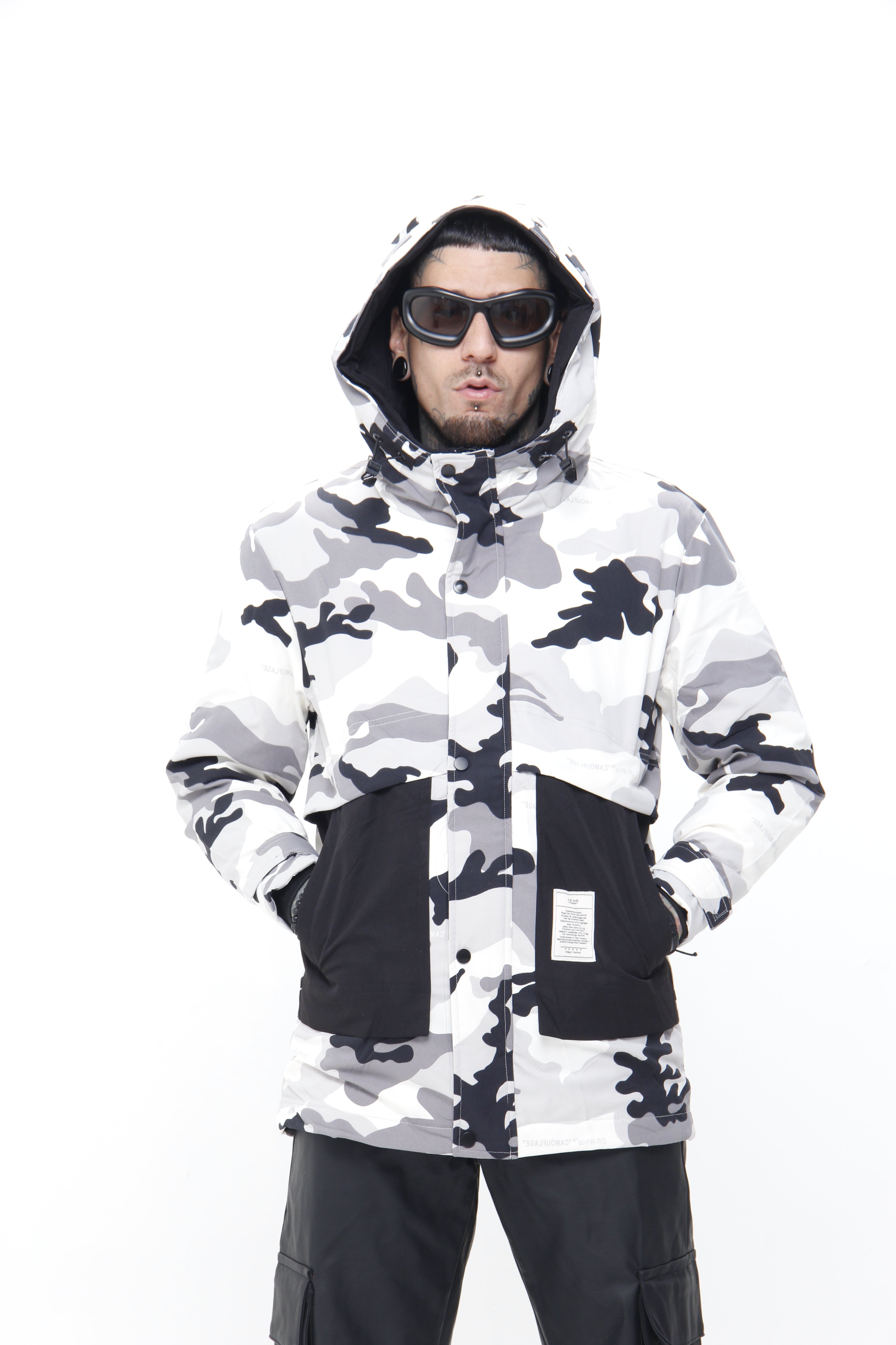 Chaqueta Puffer Técnica Camuflaje Ártico