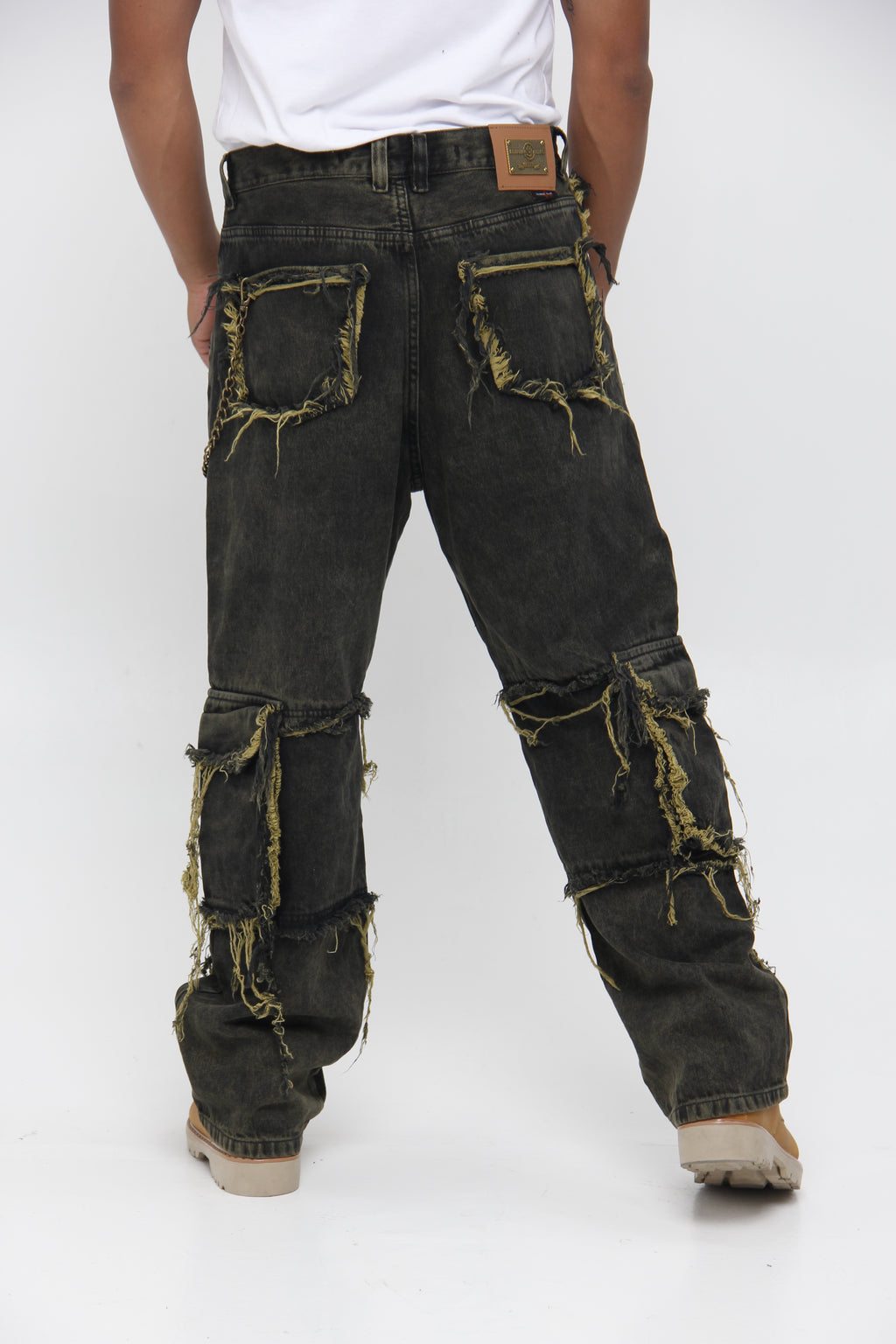 Jean Super Baggy Paneles Deshilachados - Estilo Grunge Urbano
