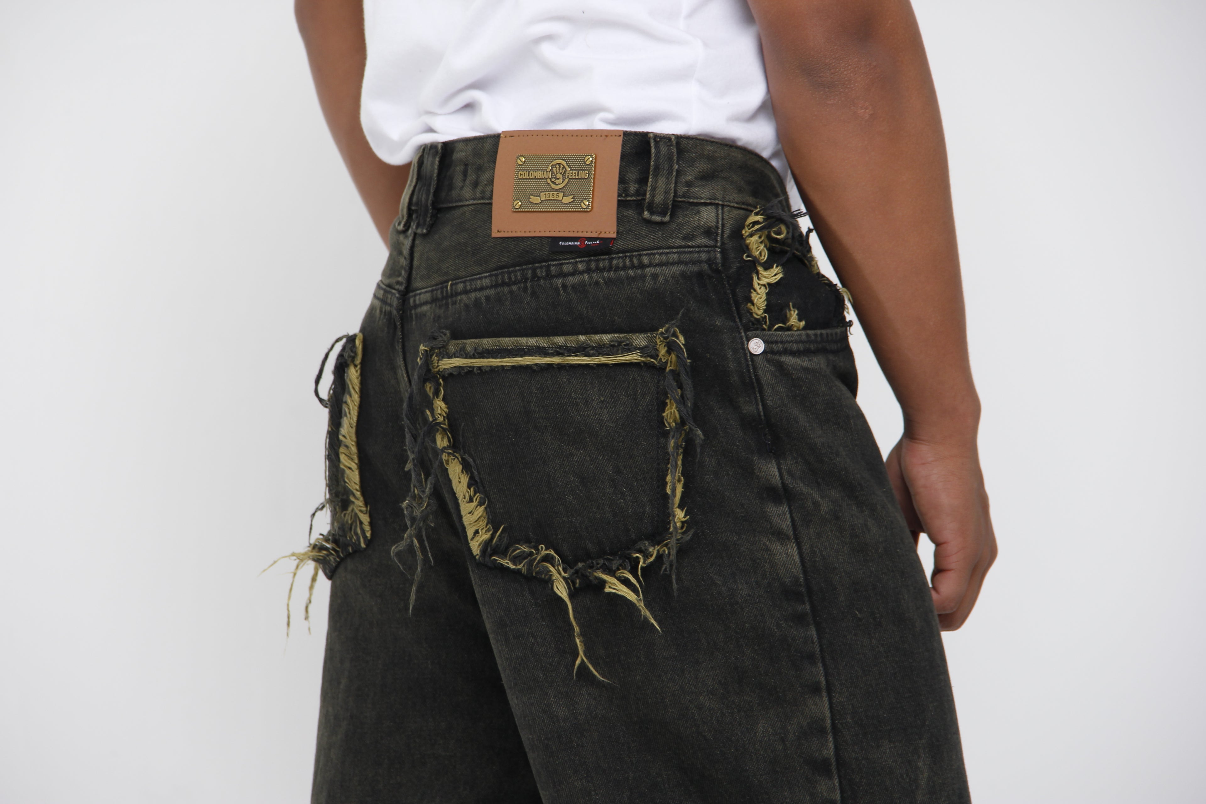 Jean Super Baggy Paneles Deshilachados - Estilo Grunge Urbano