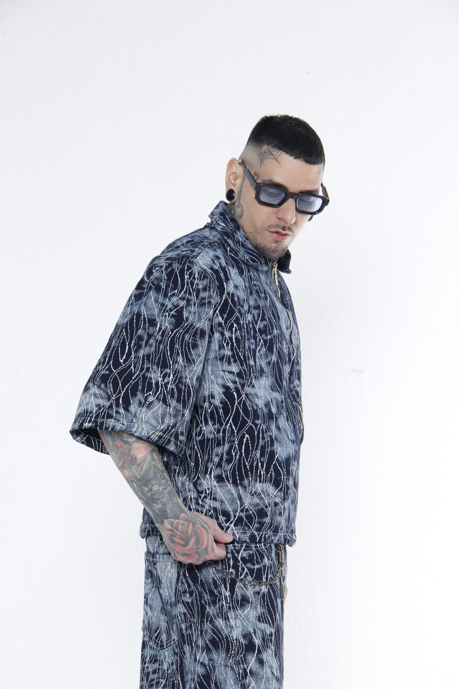 Camisa Streetwear Jacquard Electric