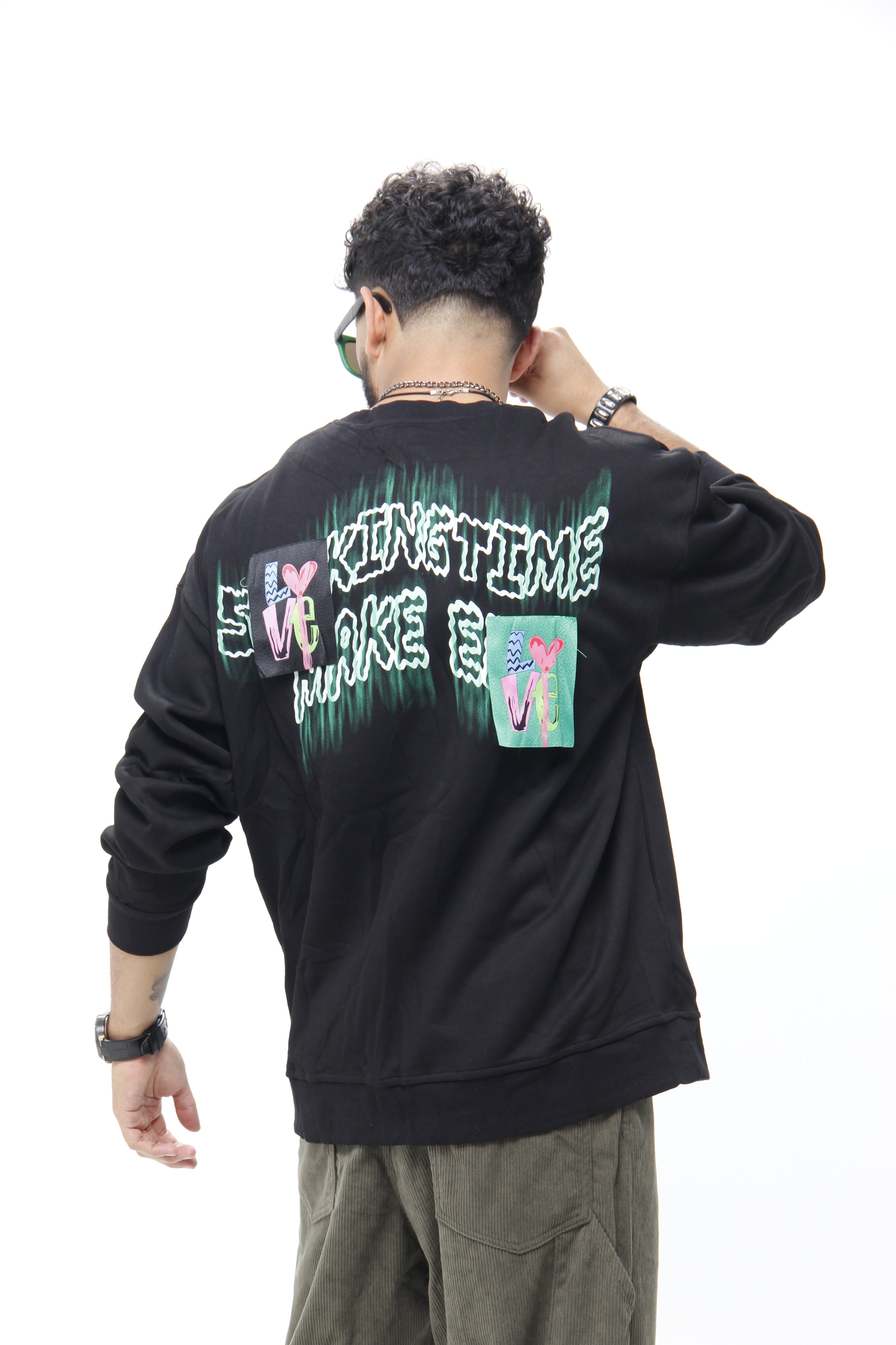 Buzo Oversize Negro "Skull Bear"