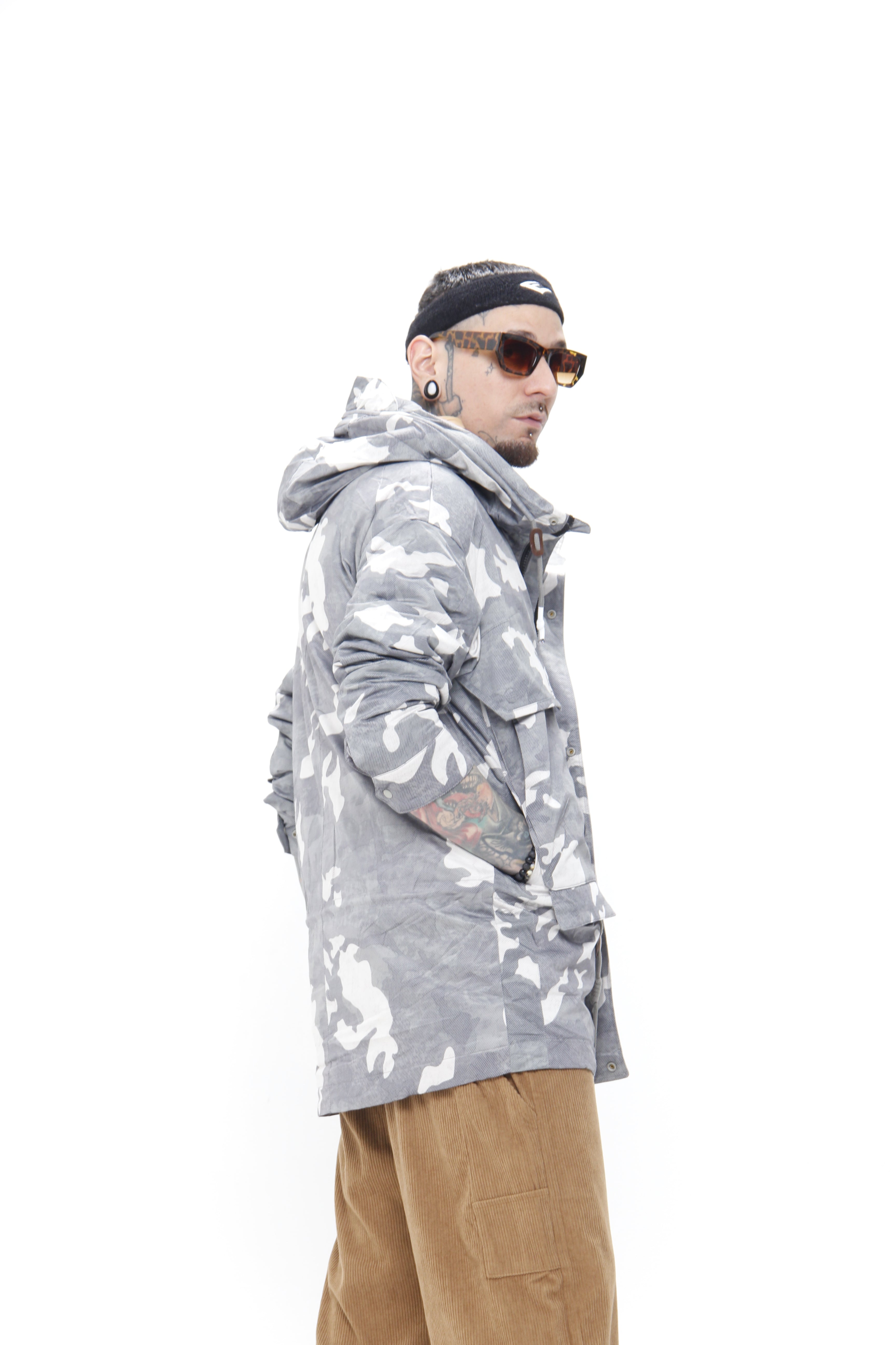 Chaqueta Urbana con Camuflaje Gris