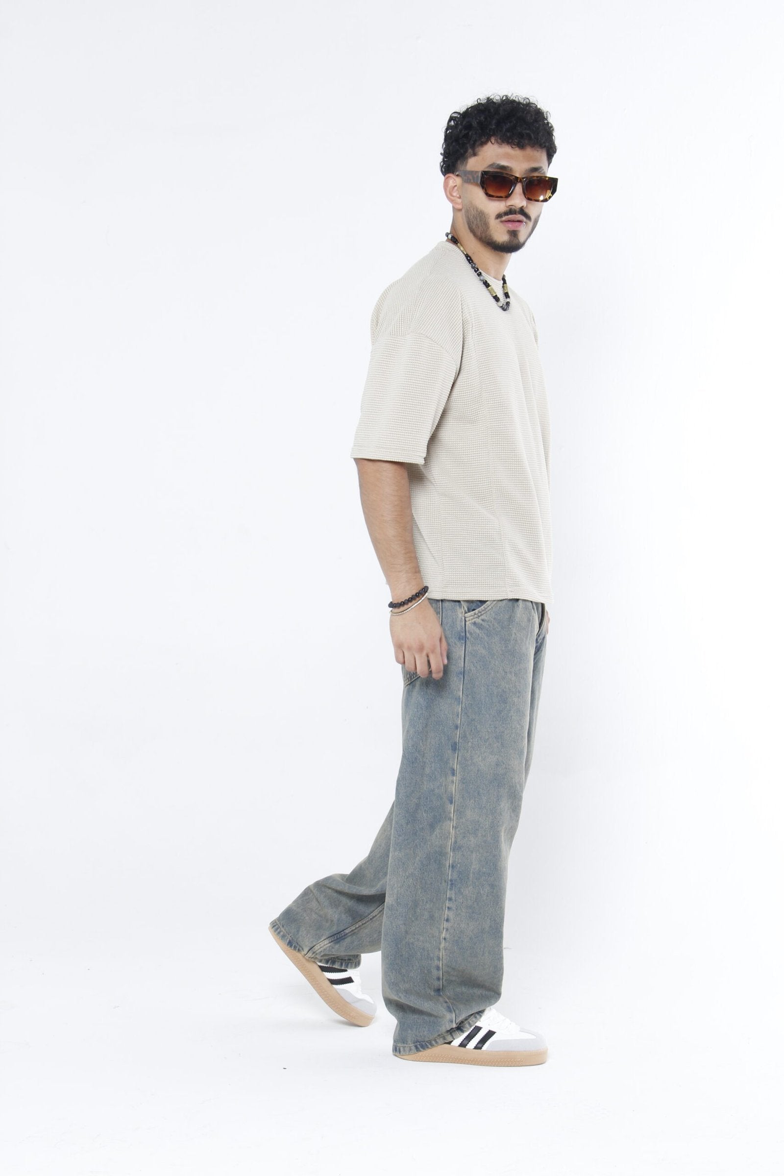Jeans Hombre Baggy "Dirty Wash" (Efecto Vintage) - Con Pinzas y Ajuste Lateral