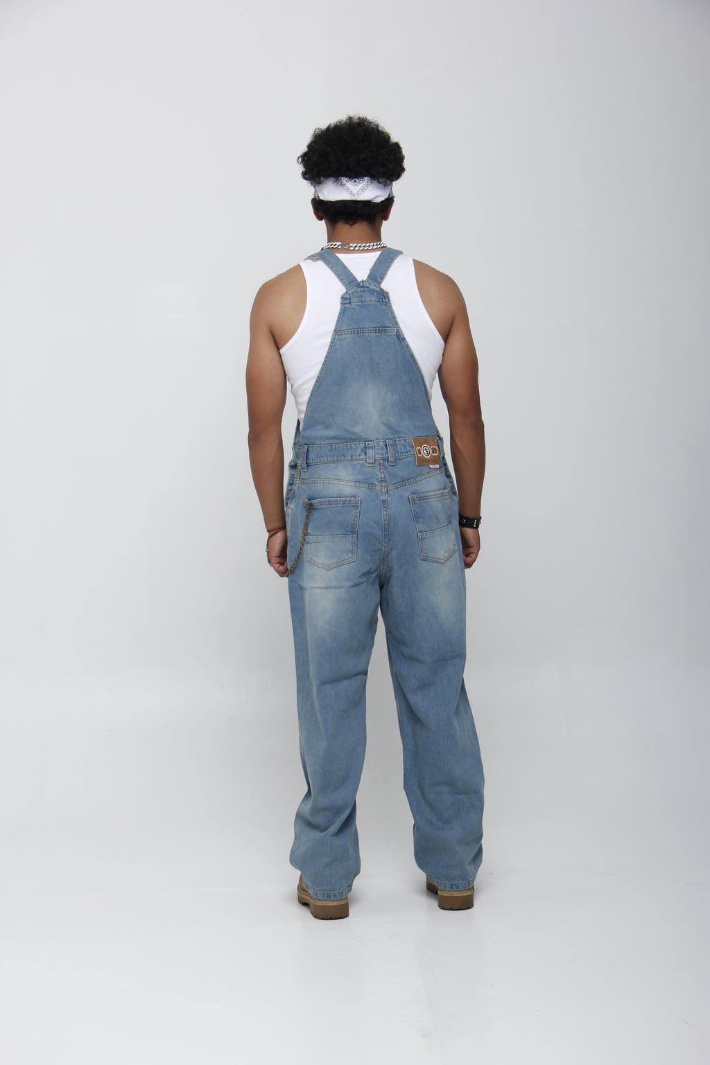 Overol de Jean Azul Índigo para Hombre - Silueta Relaxed Fit Utilitaria