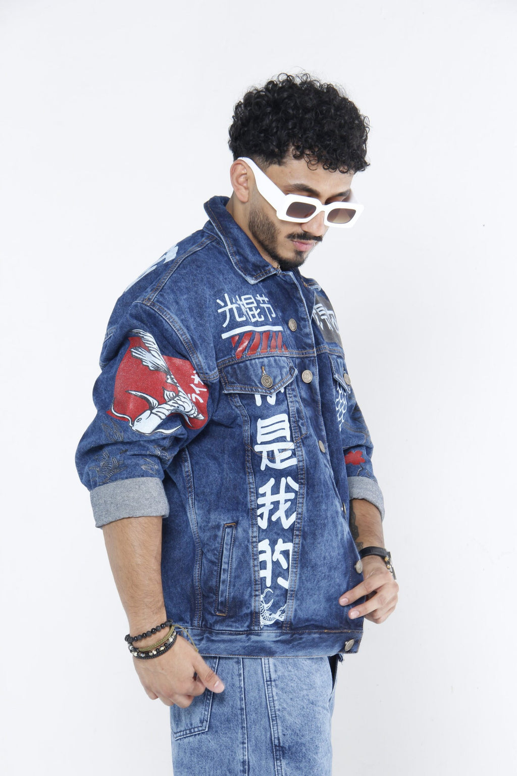 Chaqueta Kimono "Koi Fishes"  - Cardigan Estilo Japonés Oversized