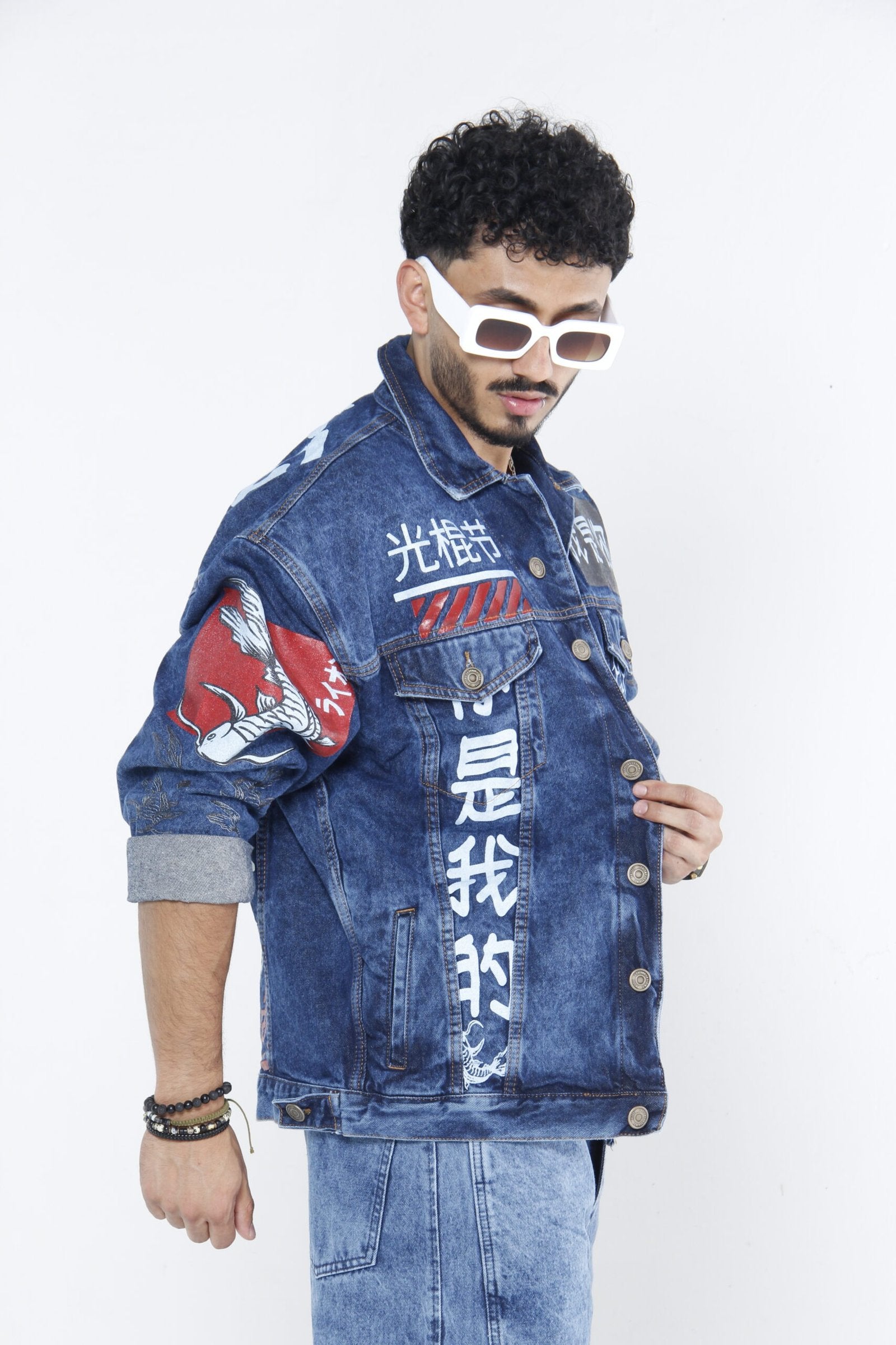 Chaqueta Kimono "Koi Fishes"  - Cardigan Estilo Japonés Oversized