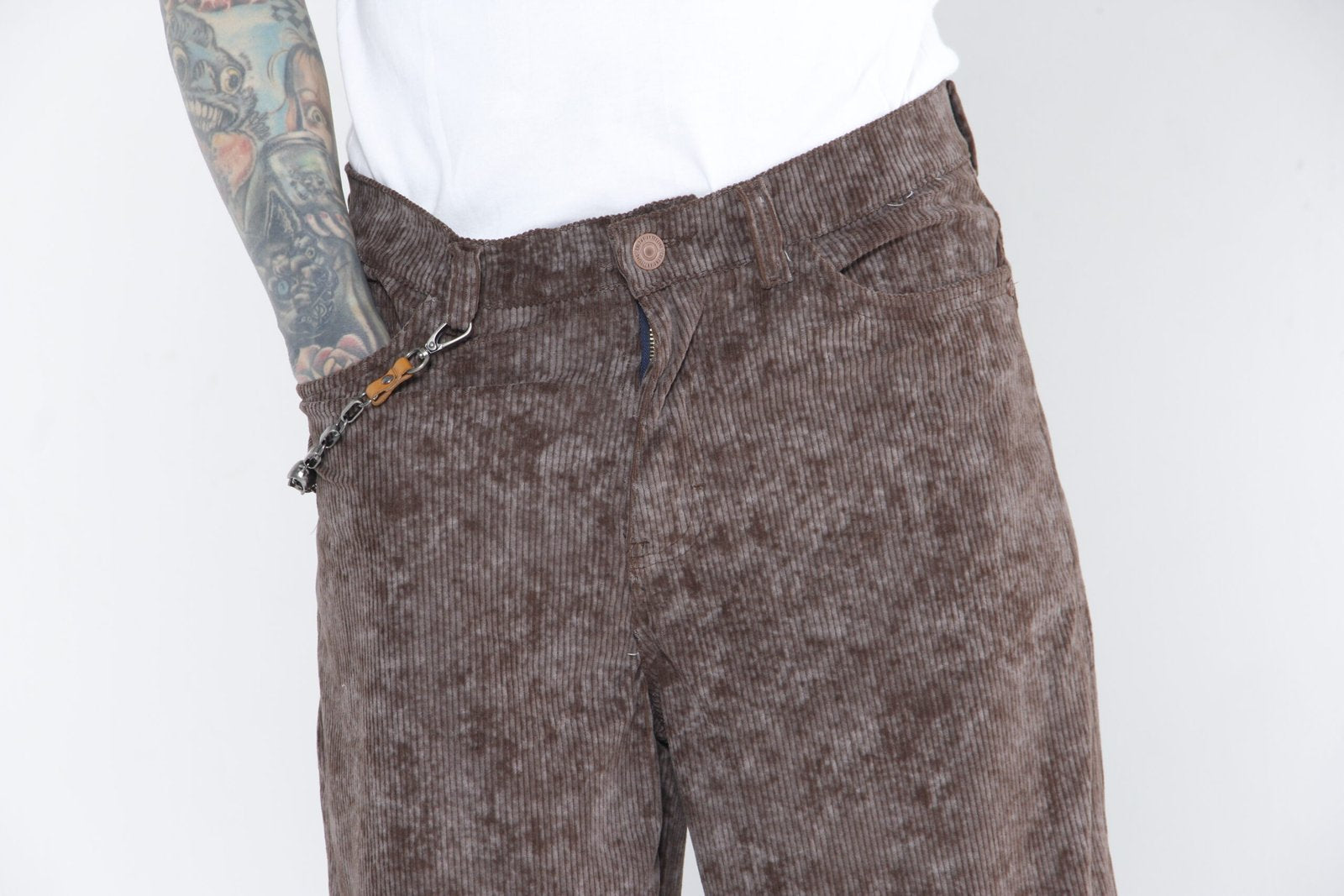 Pantalón Pana Baggy Café Vintage  - Corduroy Ancho Texturizado