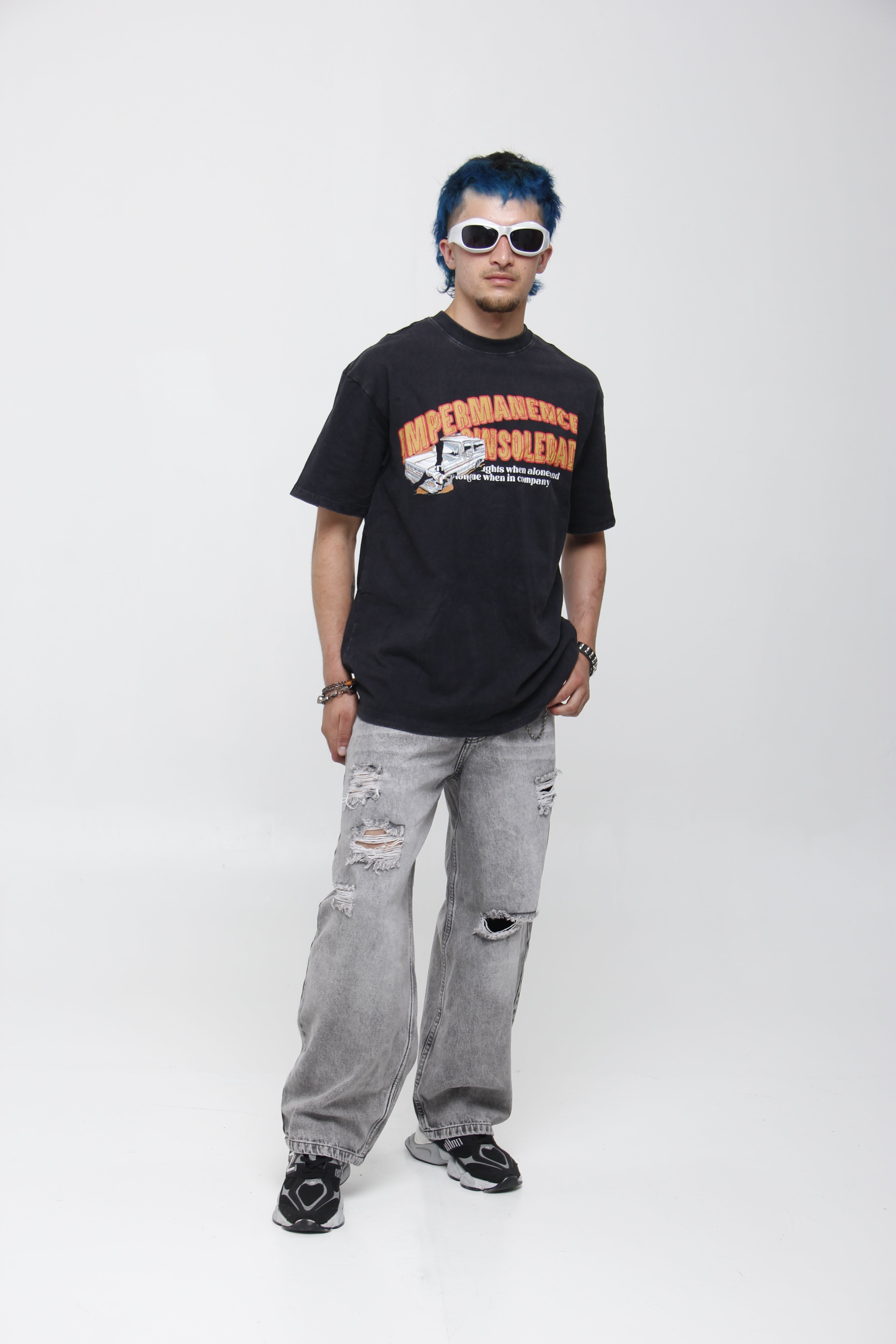 Jean Baggy  para Hombre - Estilo Urbano Desgastado