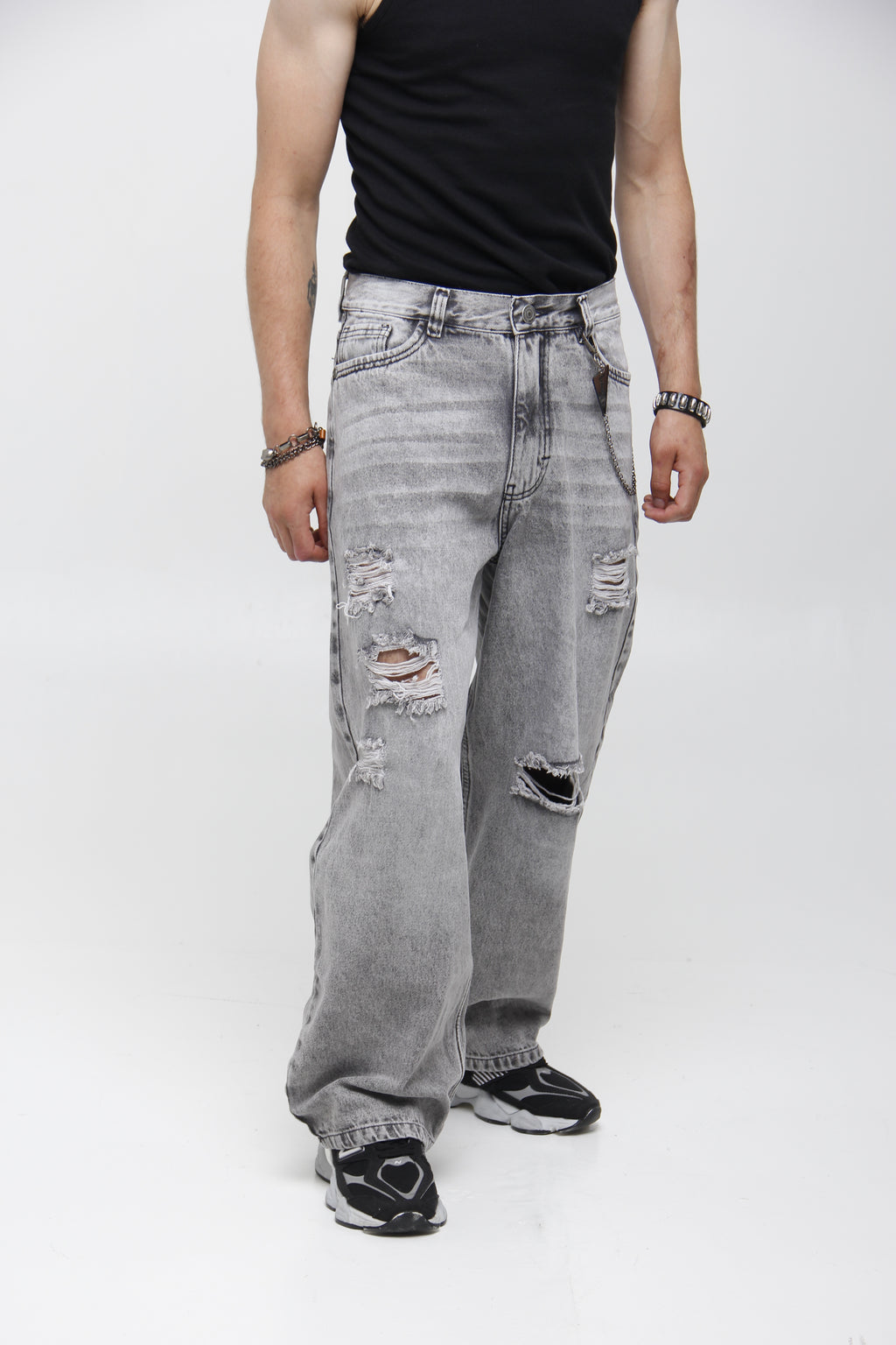 Jean Baggy  para Hombre - Estilo Urbano Desgastado