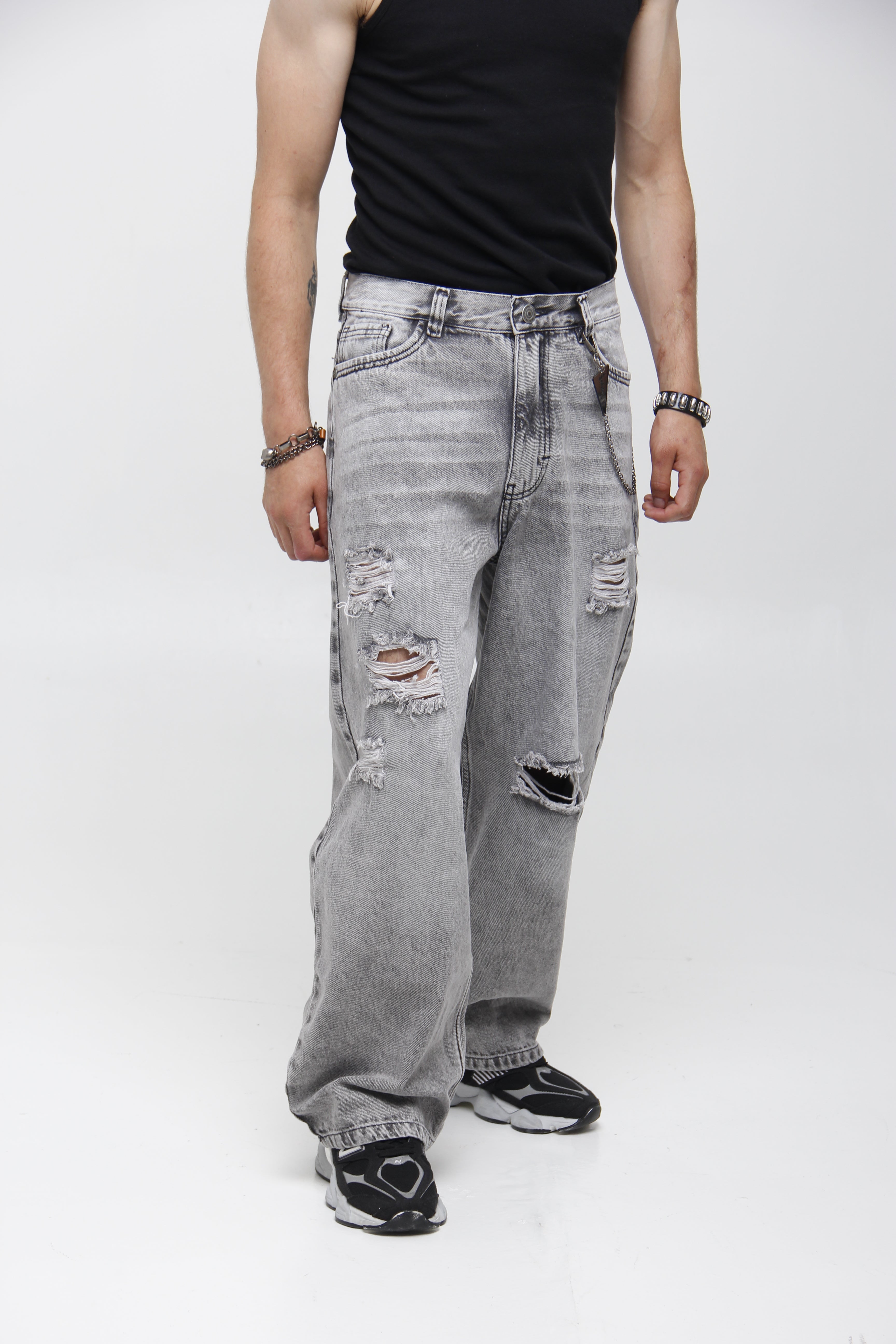 Jean Baggy  para Hombre - Estilo Urbano Desgastado