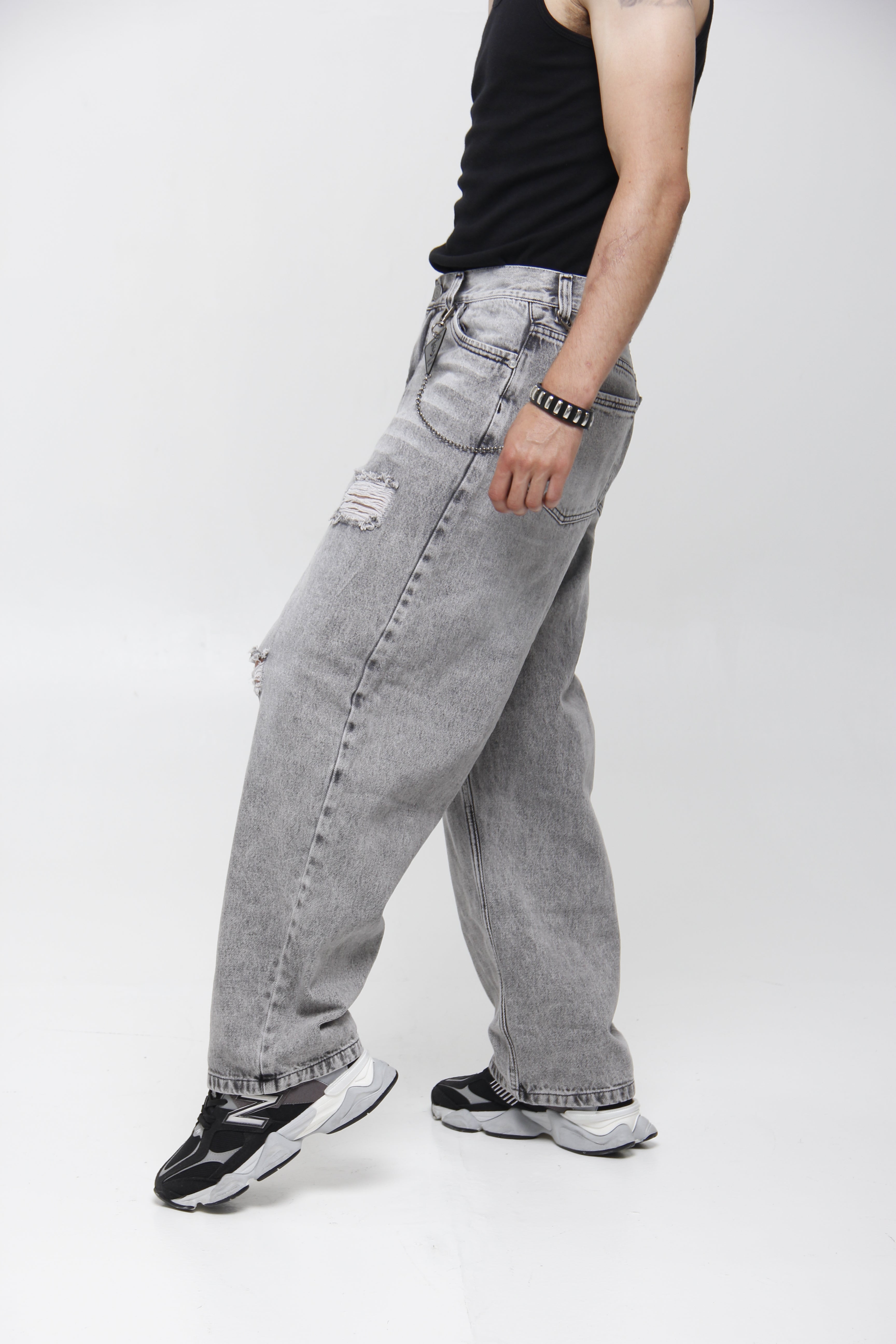 Jean Baggy  para Hombre - Estilo Urbano Desgastado