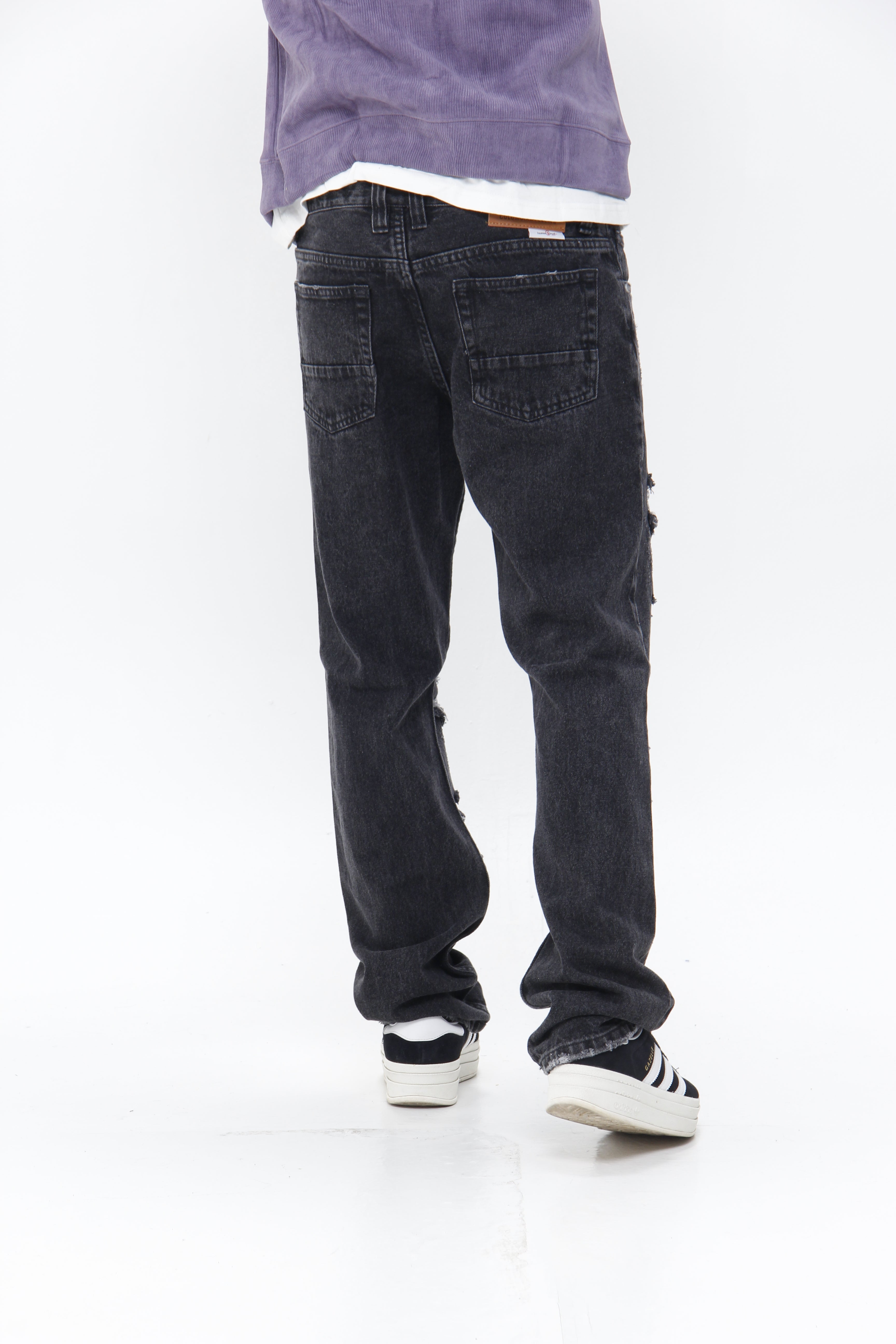 Jean Relax Fit – Pantalón Denim Desgastado Estilo Urbano y Skater