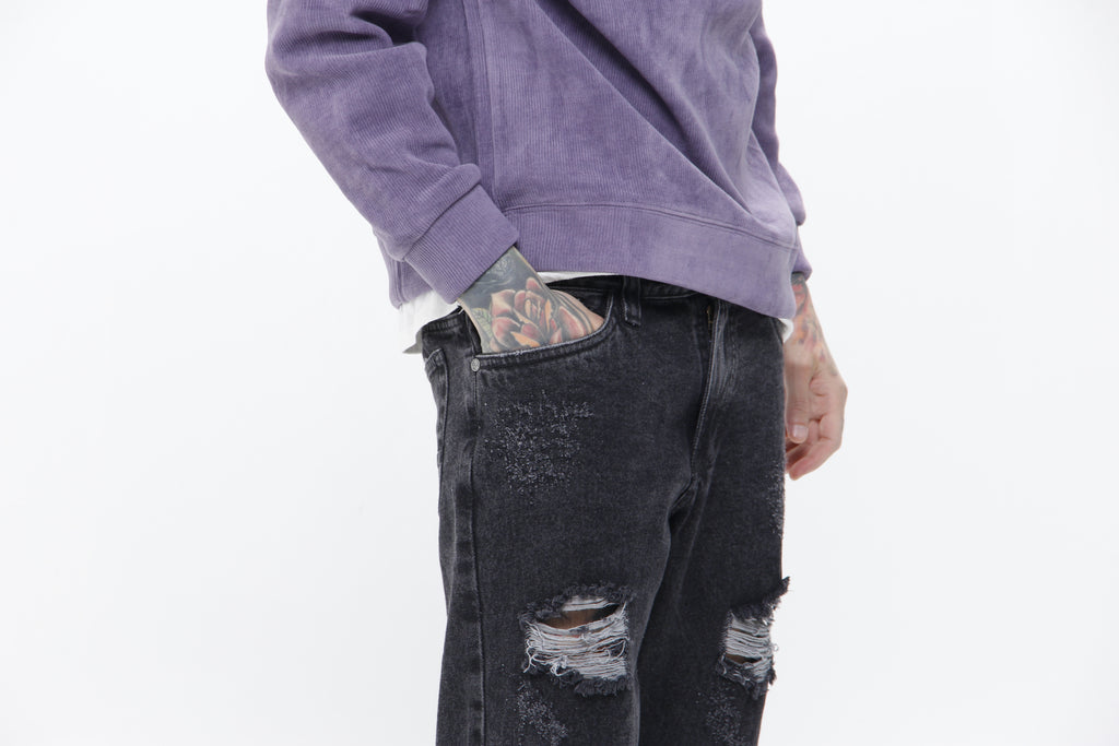 Jean Relax Fit – Pantalón Denim Desgastado Estilo Urbano y Skater