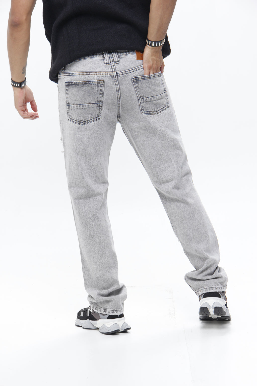 Jean Relax Fit – Pantalón Denim Desgastado Estilo Urbano y Skater