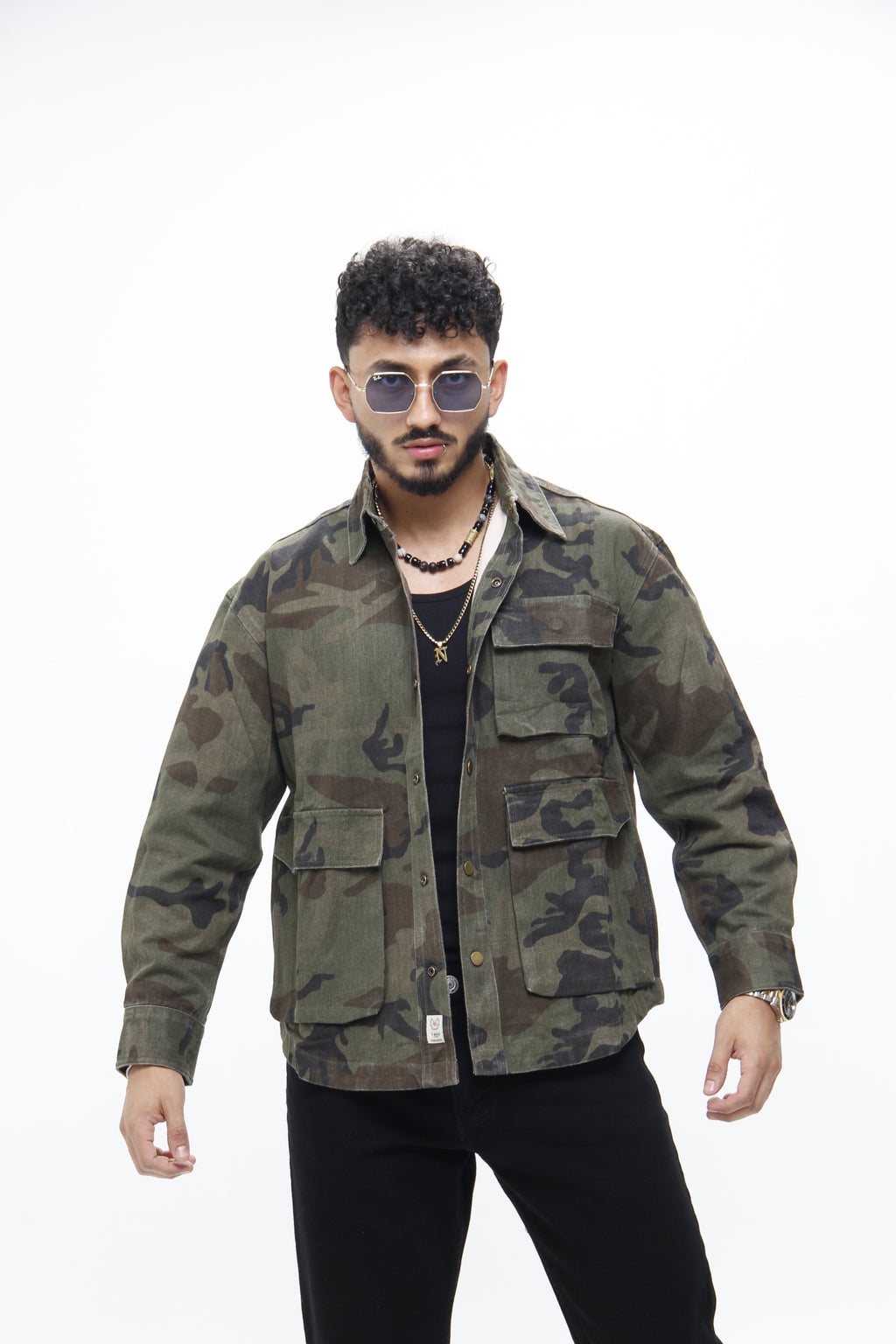 Camisa Camuflada – Chaqueta Ligera Tipo Dril  Estilo Urbano