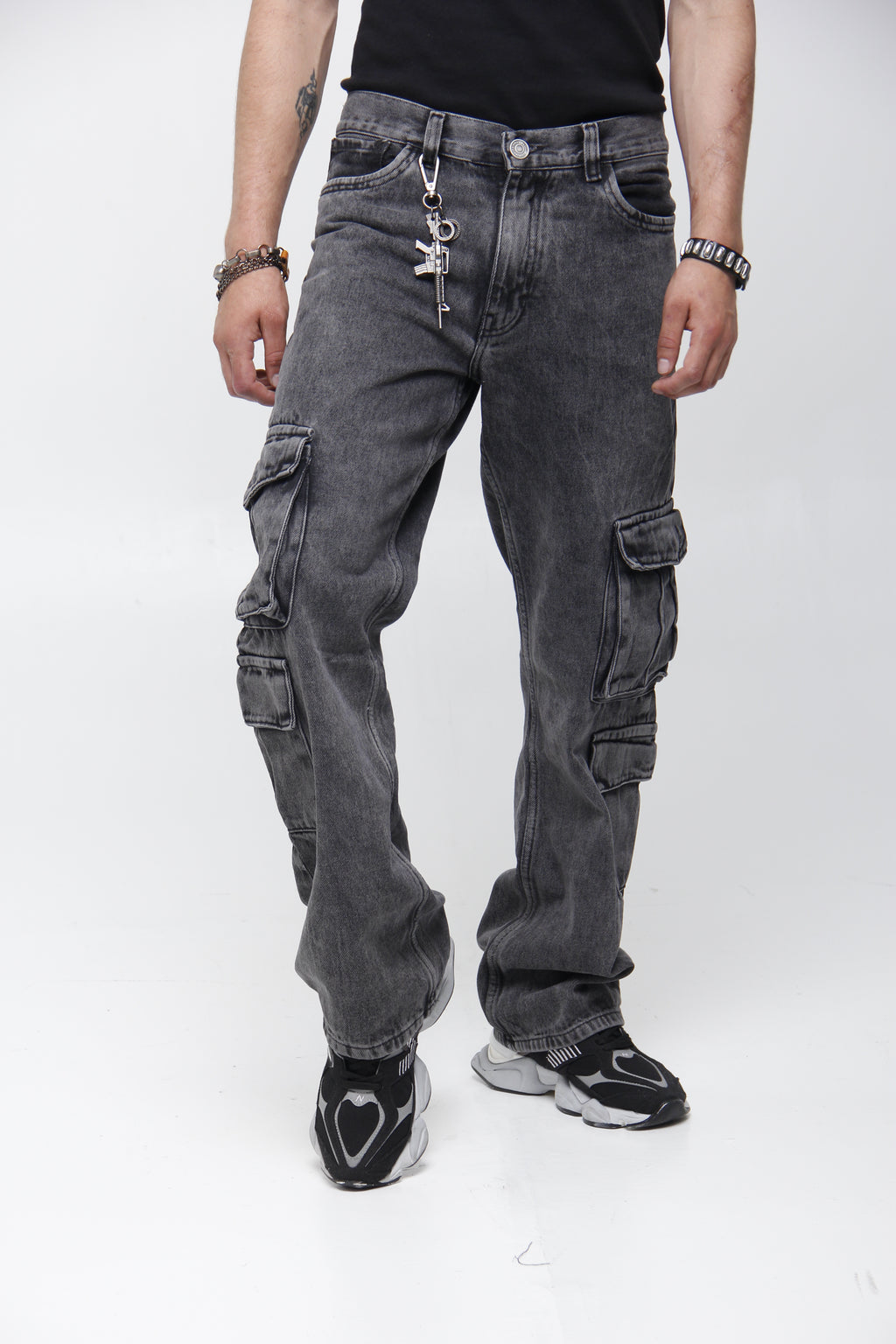Jean Cargo Loose Fit para Hombre - Estilo Utilitario Vintage