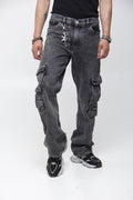 Jean Cargo Loose Fit para Hombre - Estilo Utilitario Vintage