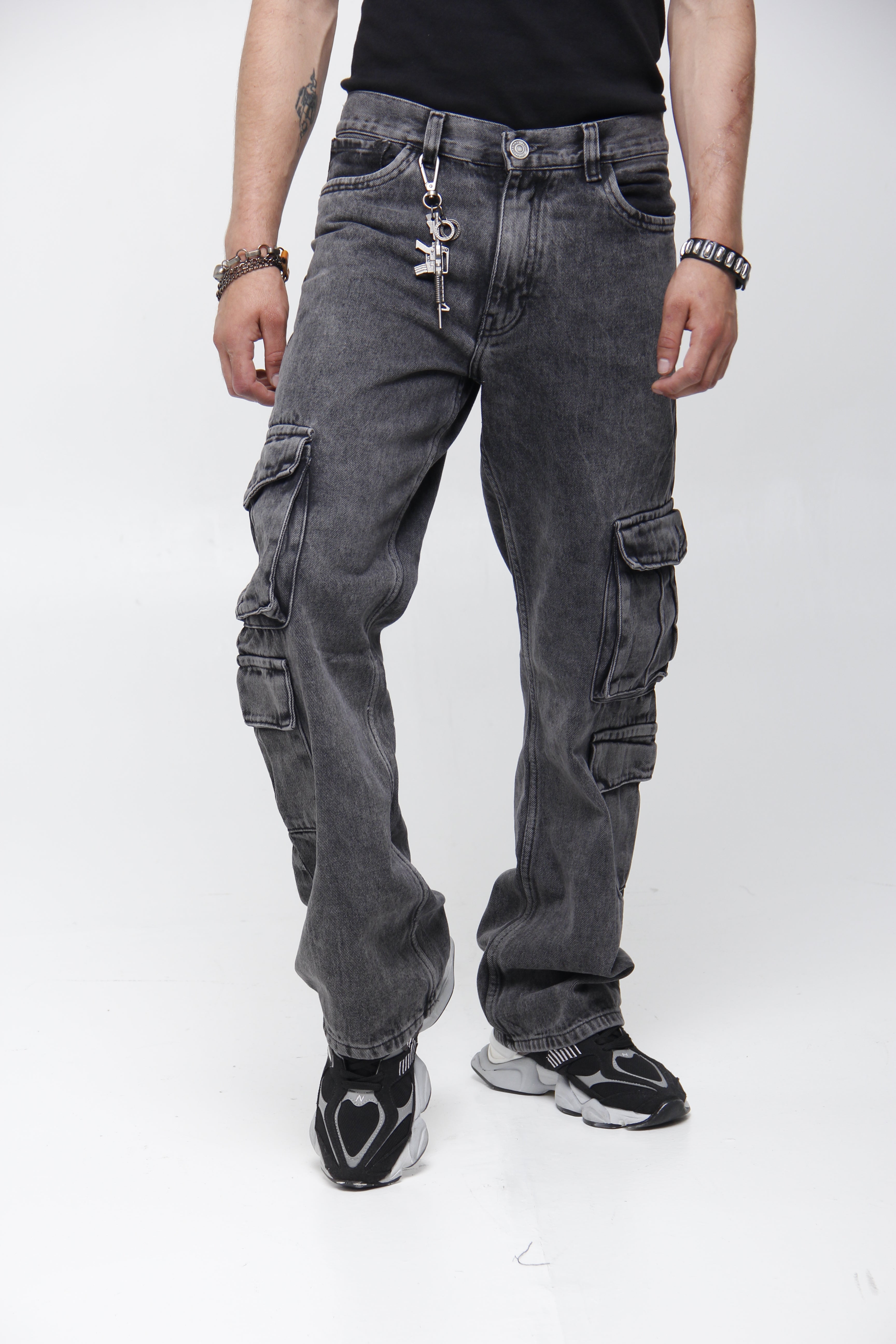 Jean Cargo Loose Fit para Hombre - Estilo Utilitario Vintage