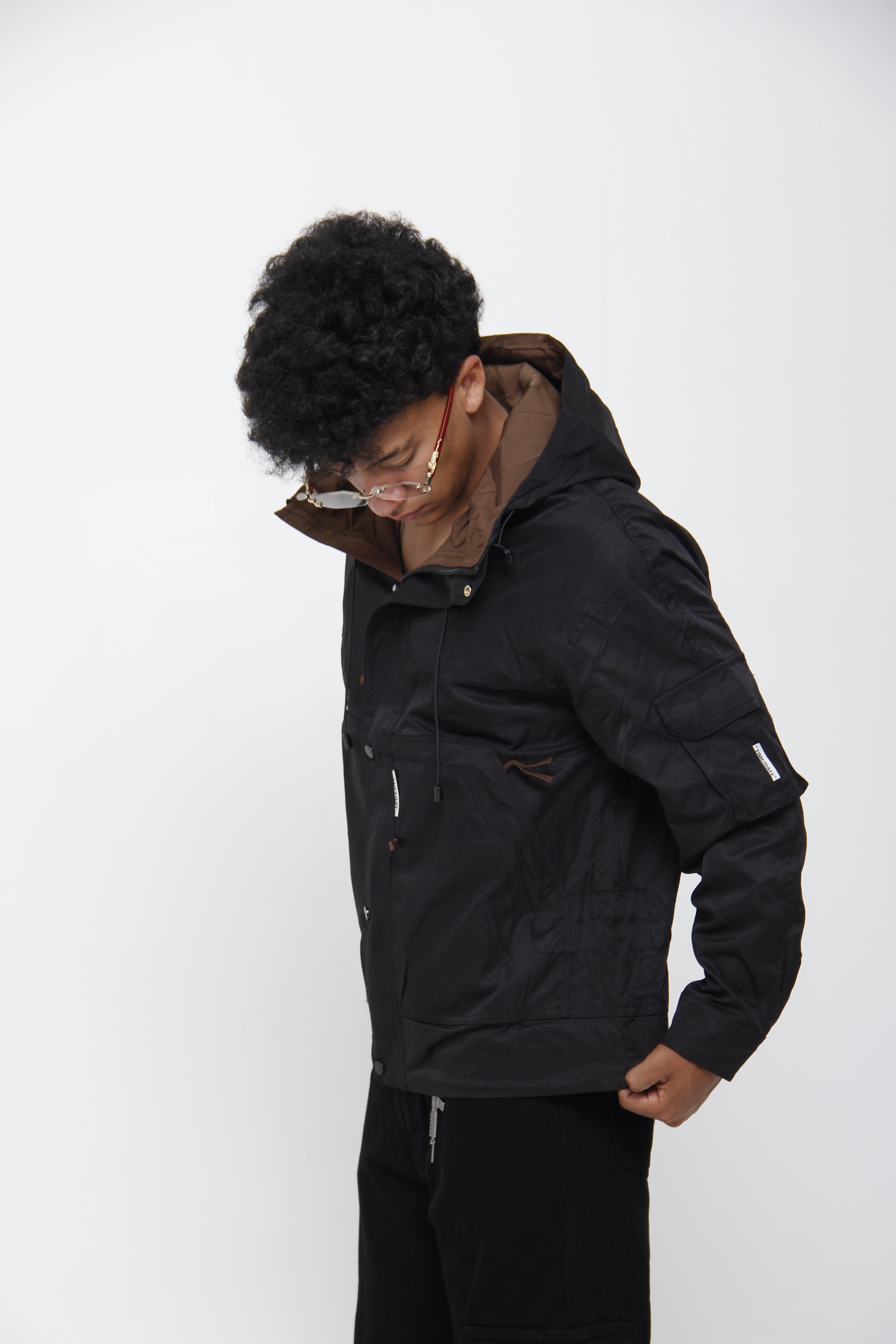 Chaqueta Cortavientos para Hombre - Estilo Parka Táctica