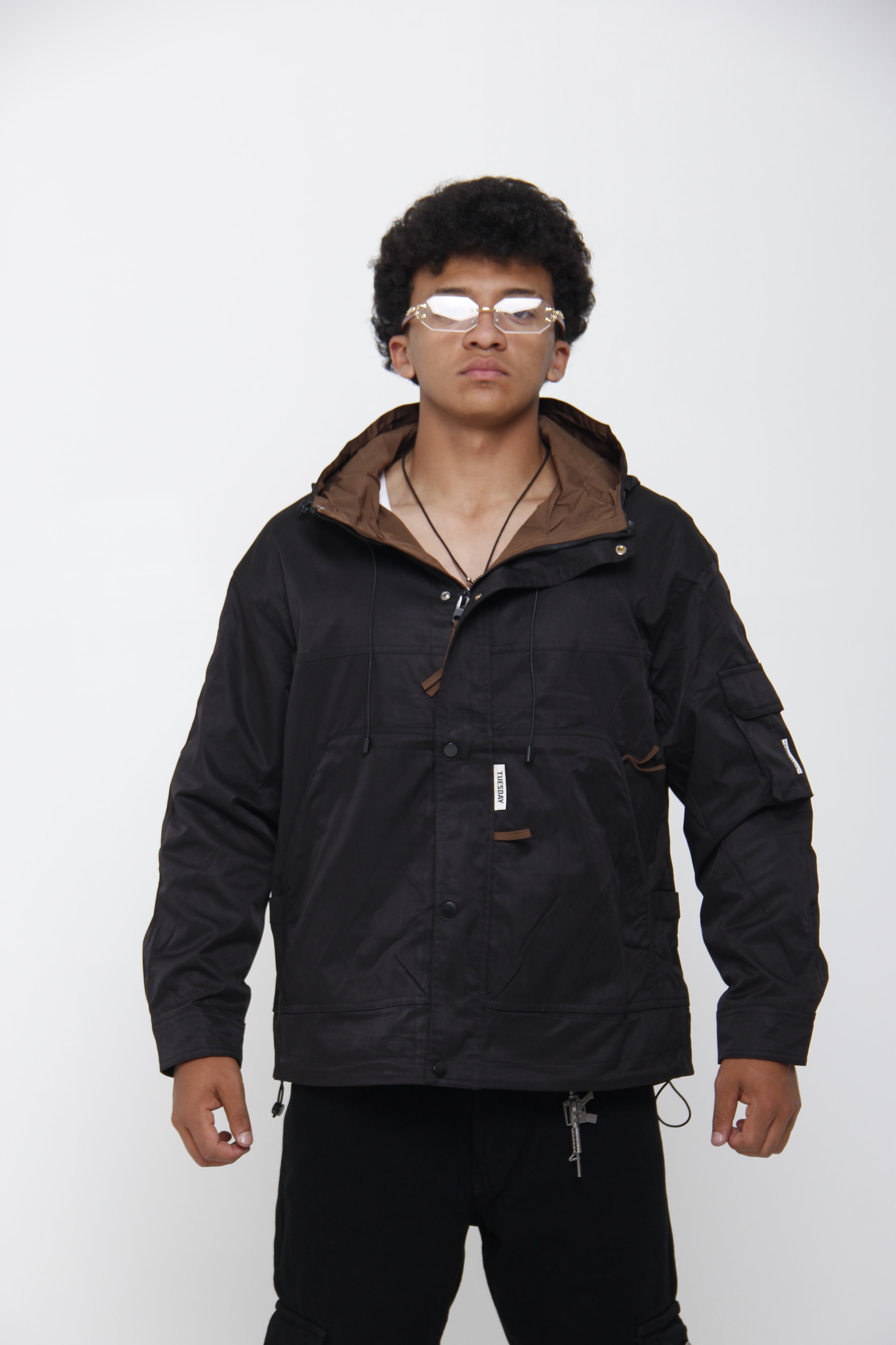 Chaqueta Cortavientos para Hombre - Estilo Parka Táctica