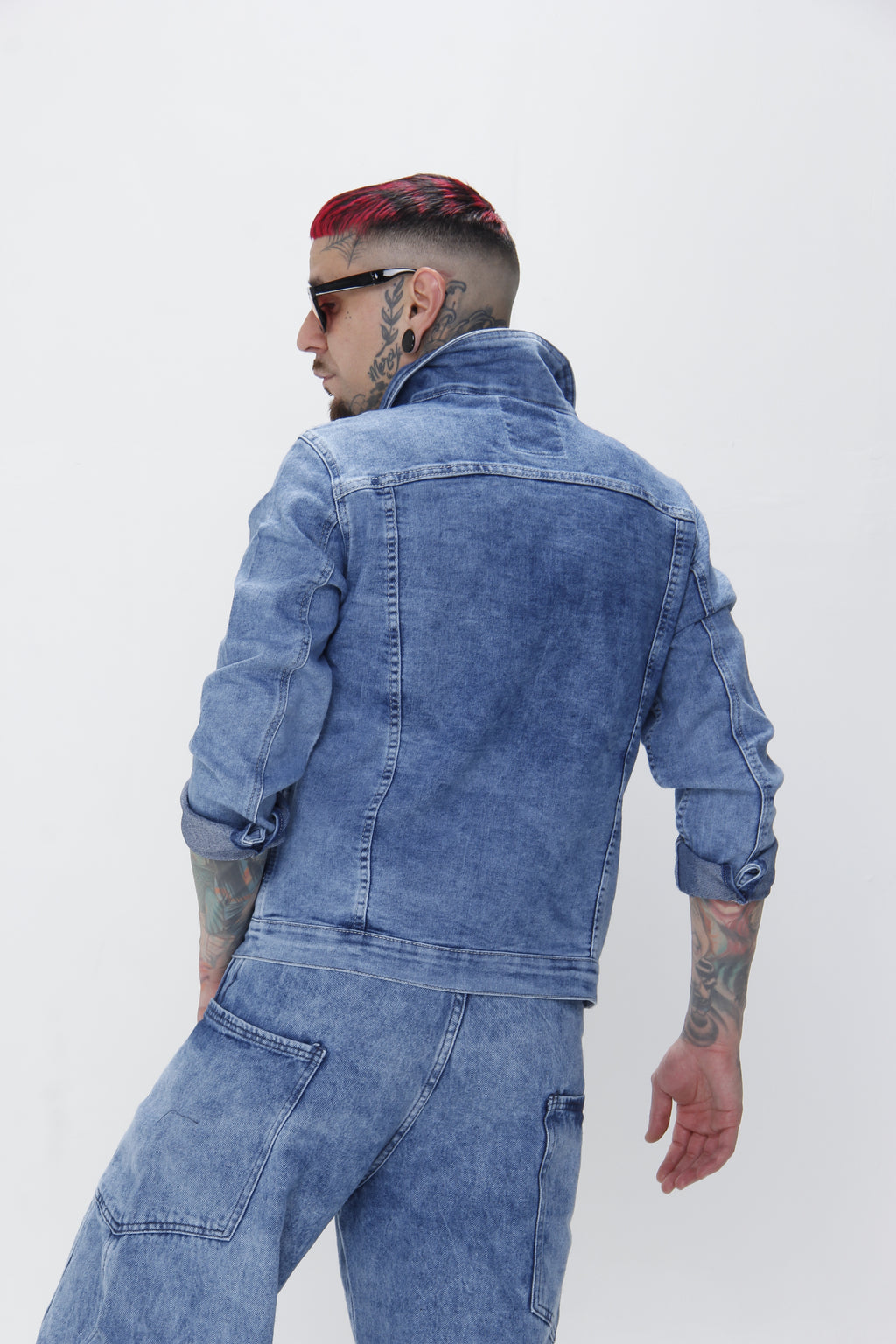 Chaqueta Denim Azul stone Clásica licrada - Corte Regular