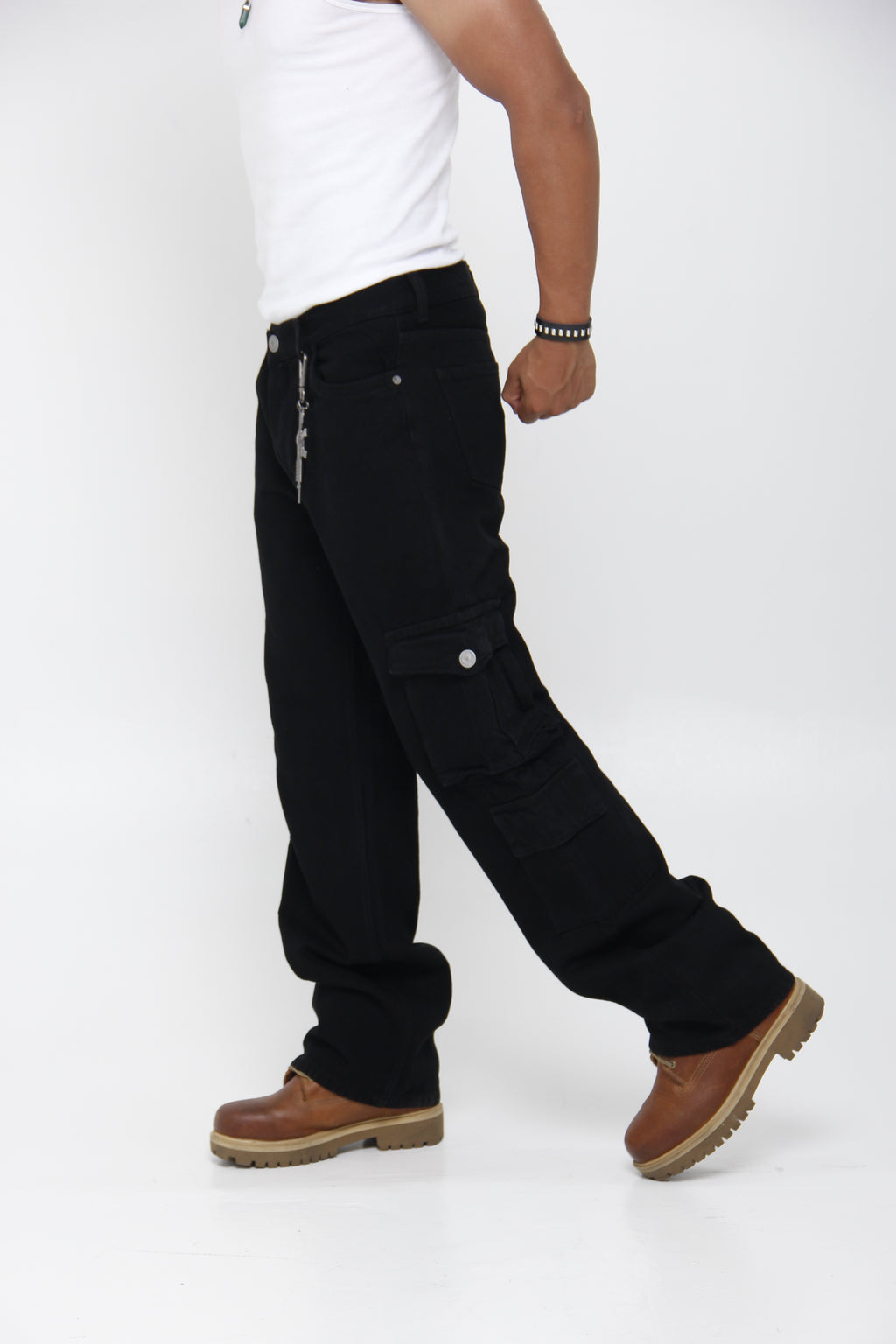 Jean Cargo Loose Fit para Hombre - Estilo Utilitario Vintage