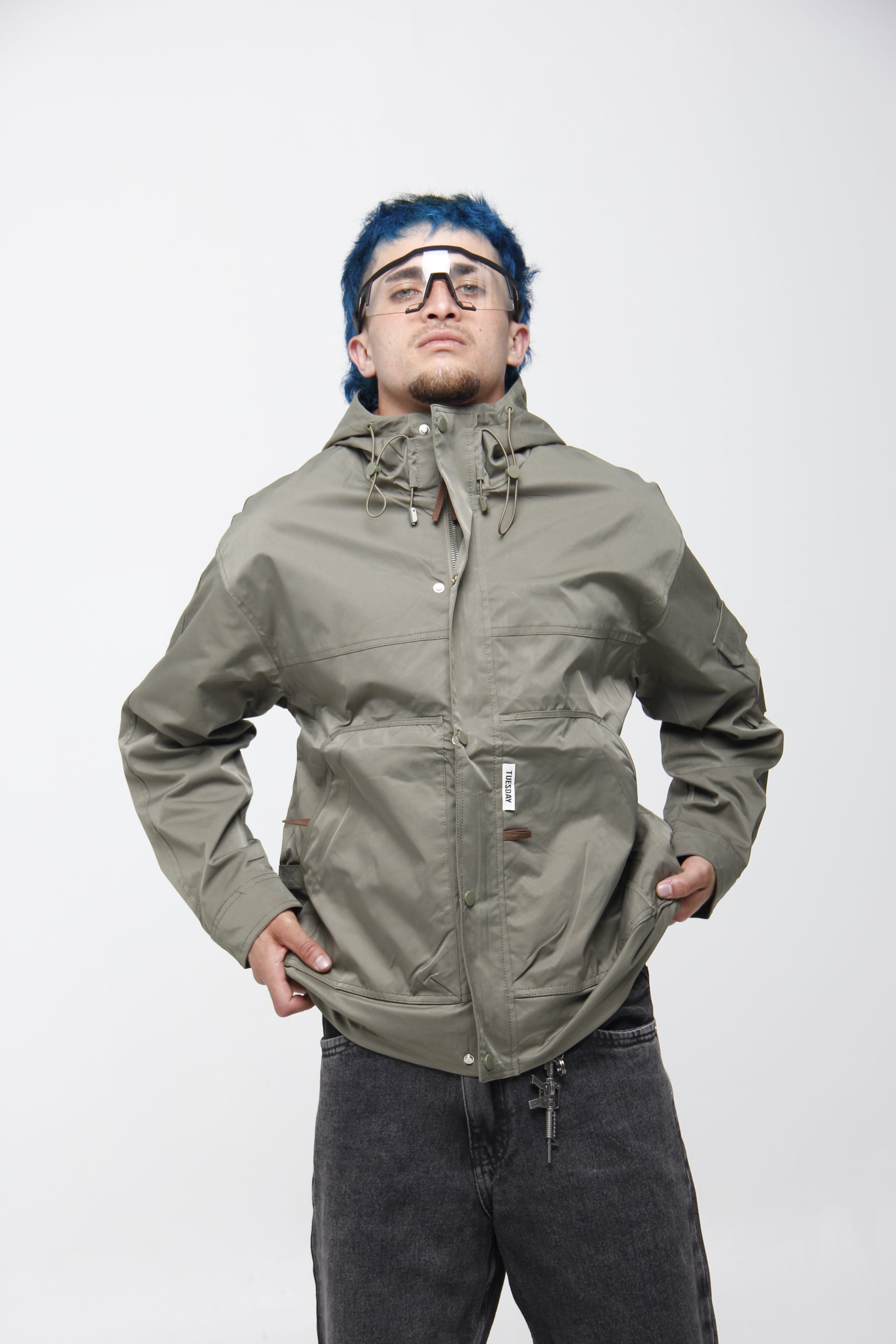 Chaqueta Cortavientos para Hombre - Estilo Parka Táctica