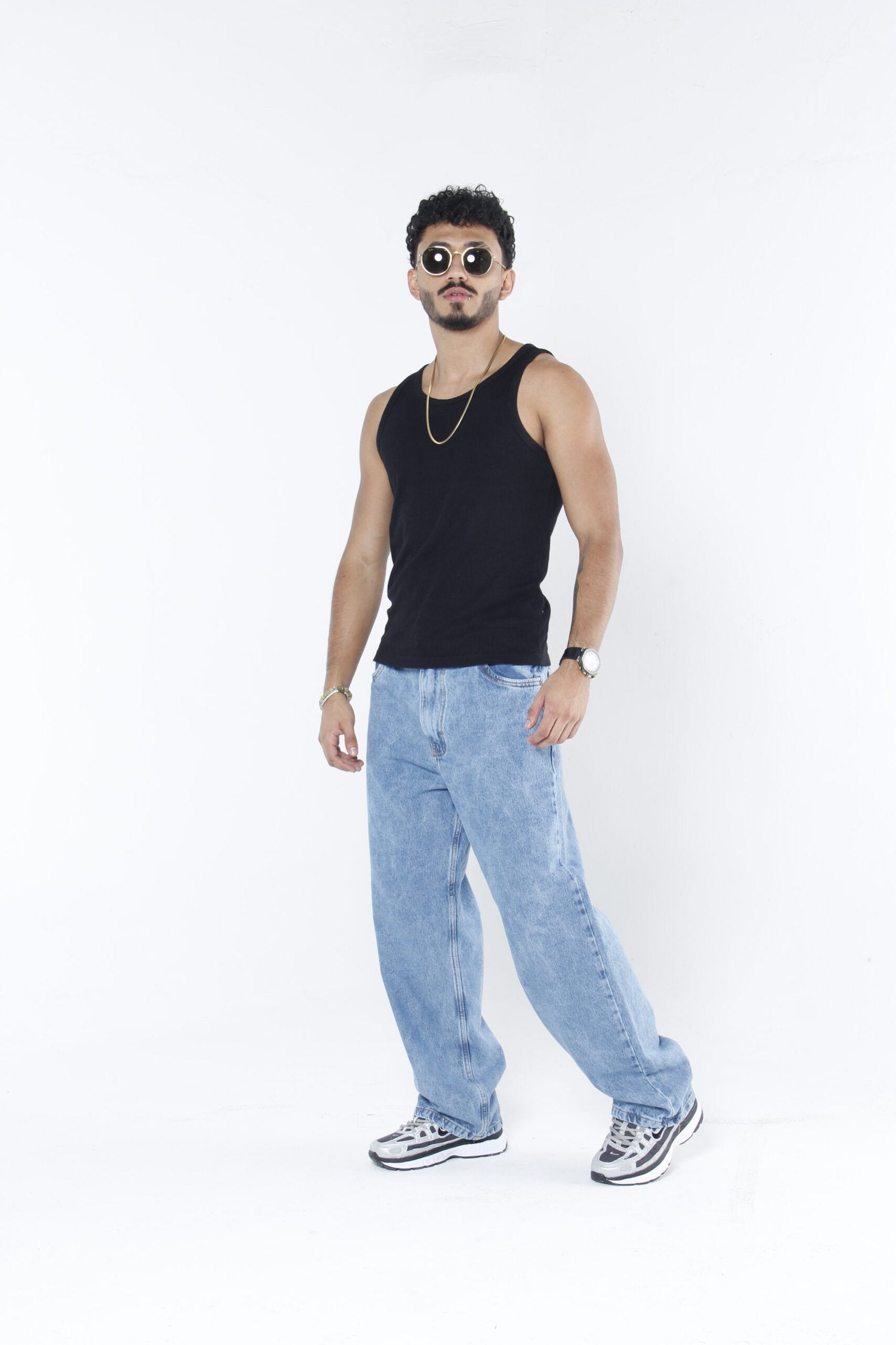Jean Baggy Azul Claro - Ancho Estilo Urbano