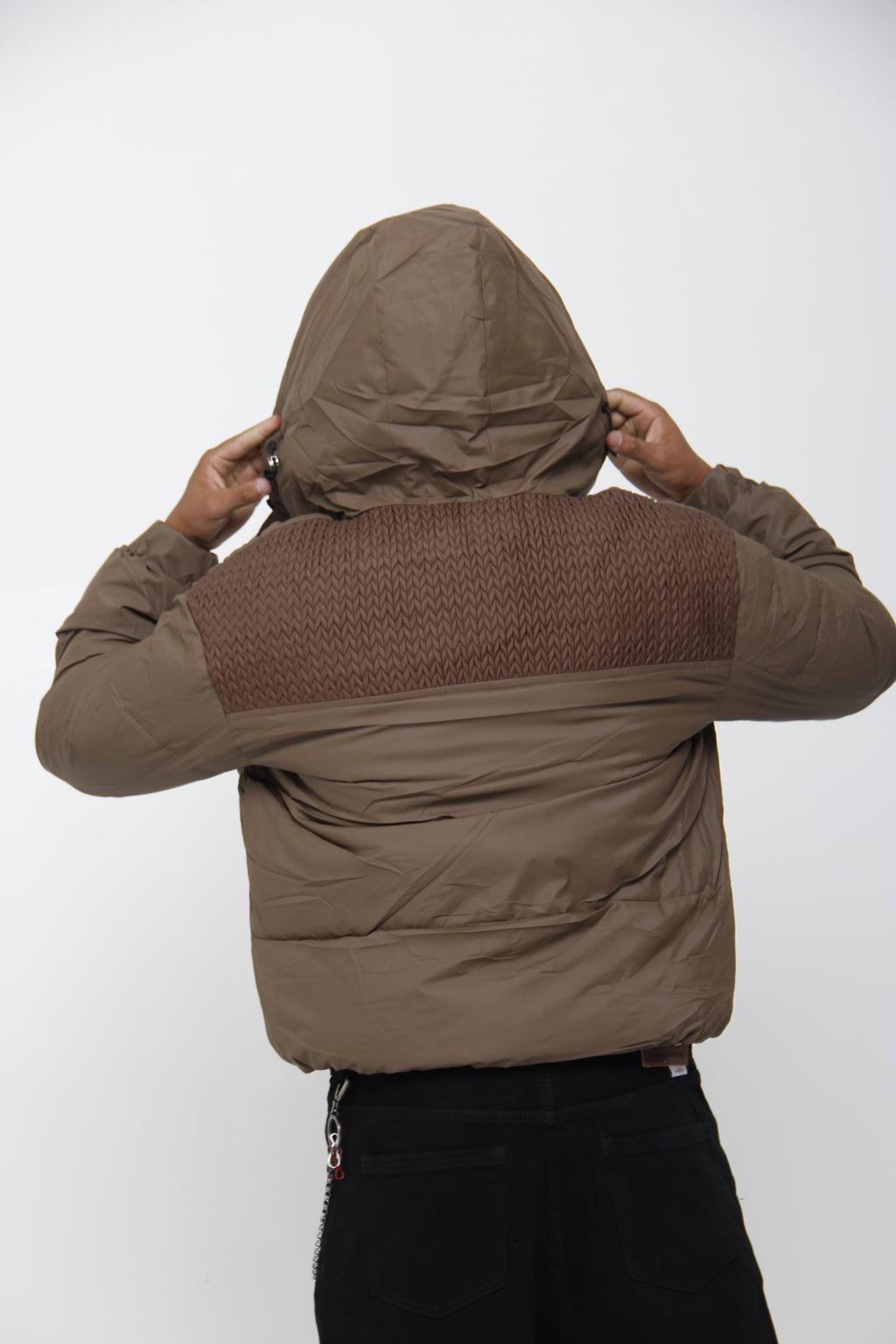 Chaqueta Puffer para Hombre con Detalles en Jackard - Estilo Bomber Premium