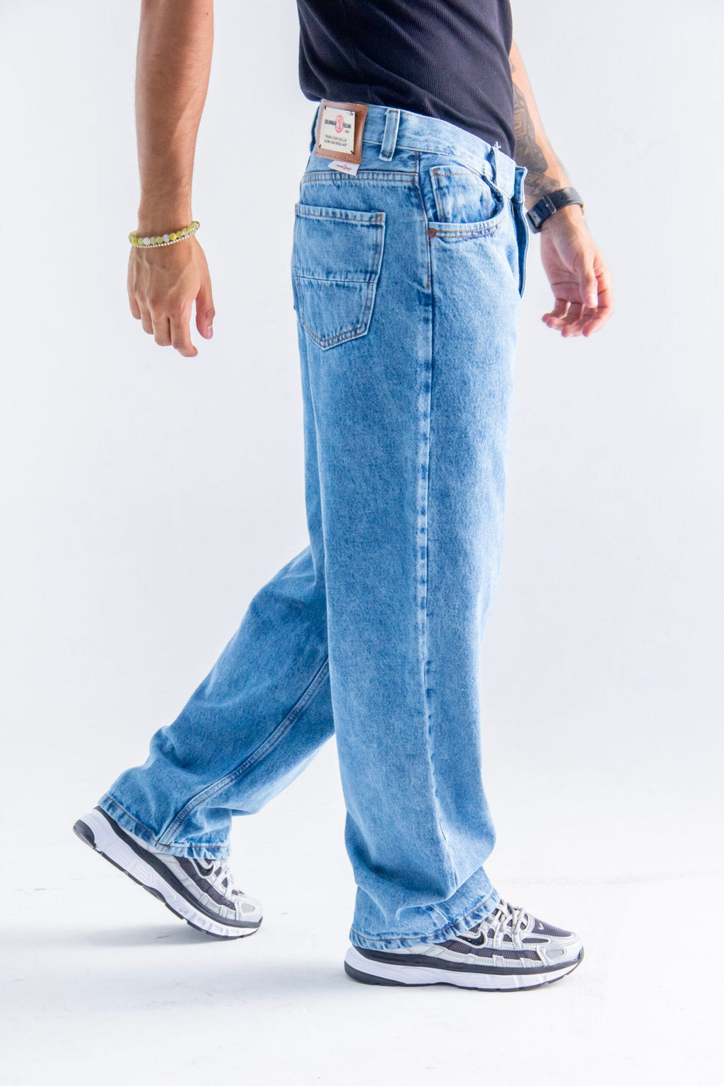Jean Baggy Azul Claro - Ancho Estilo Urbano