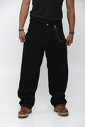 Jean Super Baggy Negro para Hombre - Corte Ultra Ancho Urbano