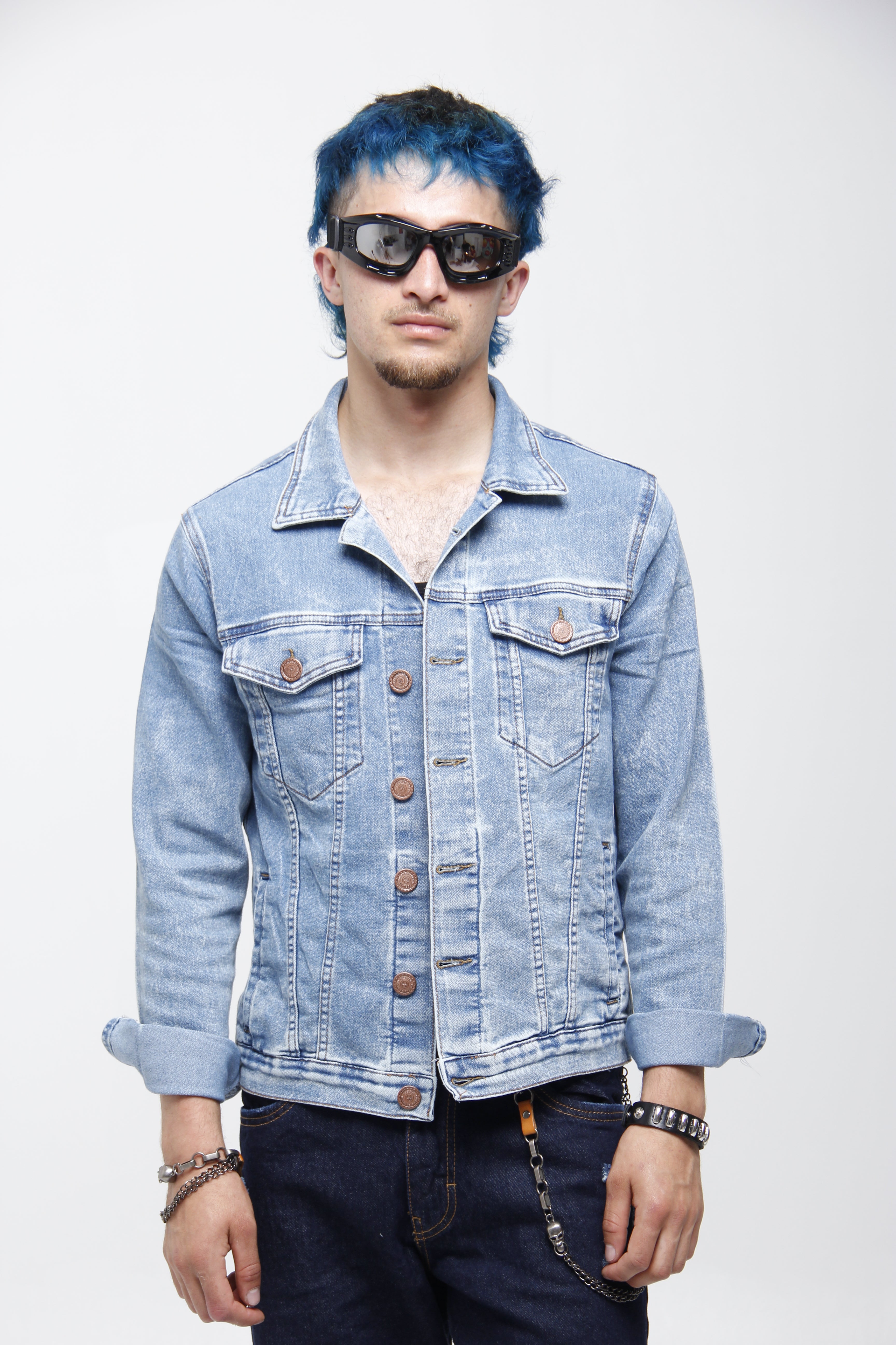 Chaqueta Denim Azul Nevado Vintage - Streetwear Classic