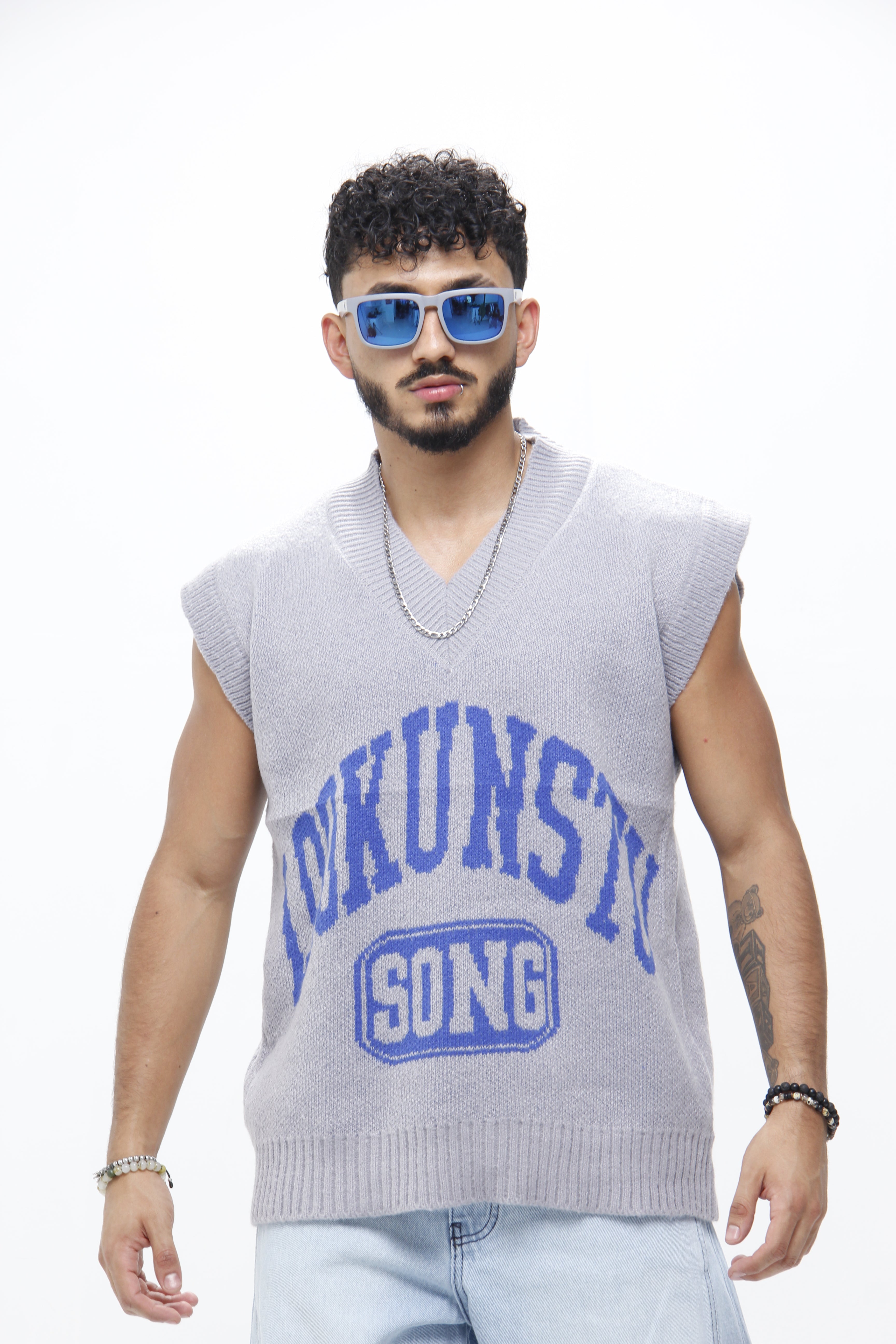 Chaleco "SONG" – Knit Vest Streetwear Estilo Varsity Retro