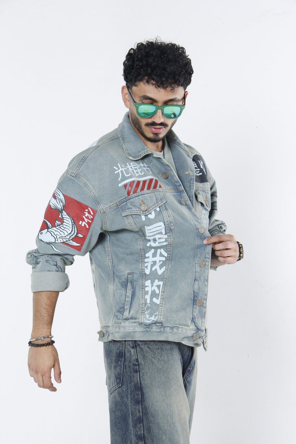 Chaqueta Kimono "Koi Fishes"  - Cardigan Estilo Japonés Oversized