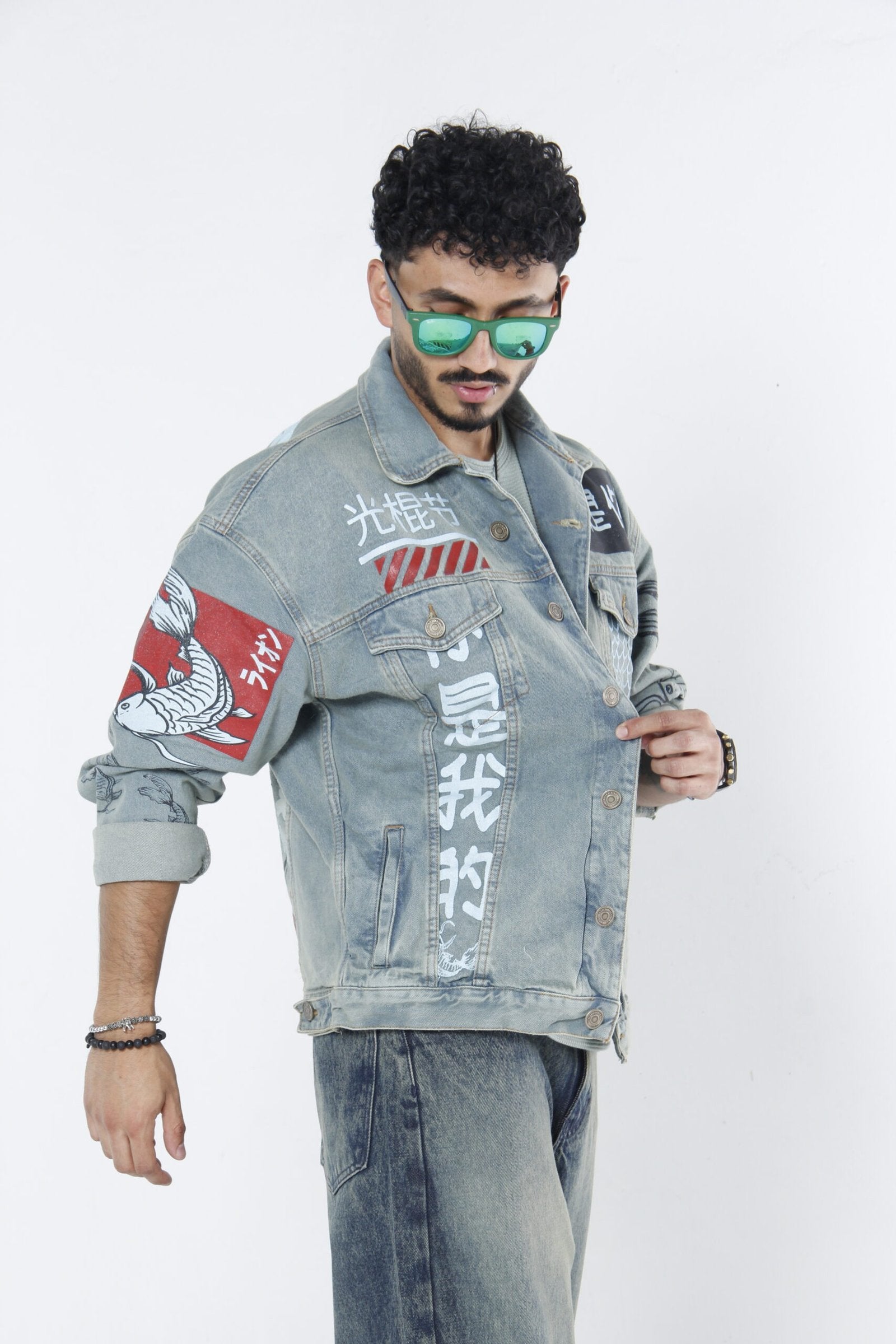 Chaqueta Kimono "Koi Fishes"  - Cardigan Estilo Japonés Oversized