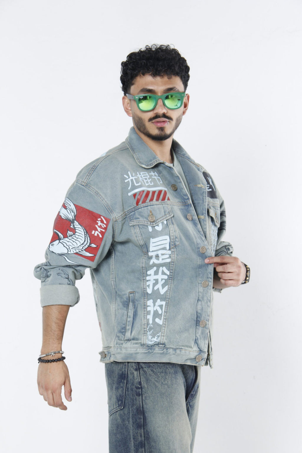 Chaqueta Kimono "Koi Fishes"  - Cardigan Estilo Japonés Oversized