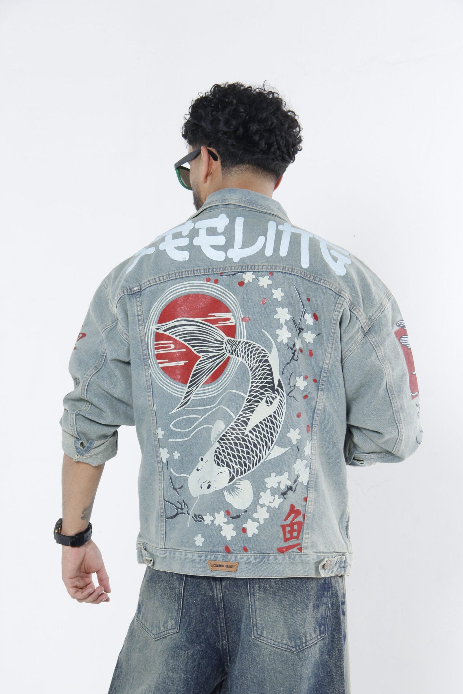 Chaqueta Kimono "Koi Fishes"  - Cardigan Estilo Japonés Oversized