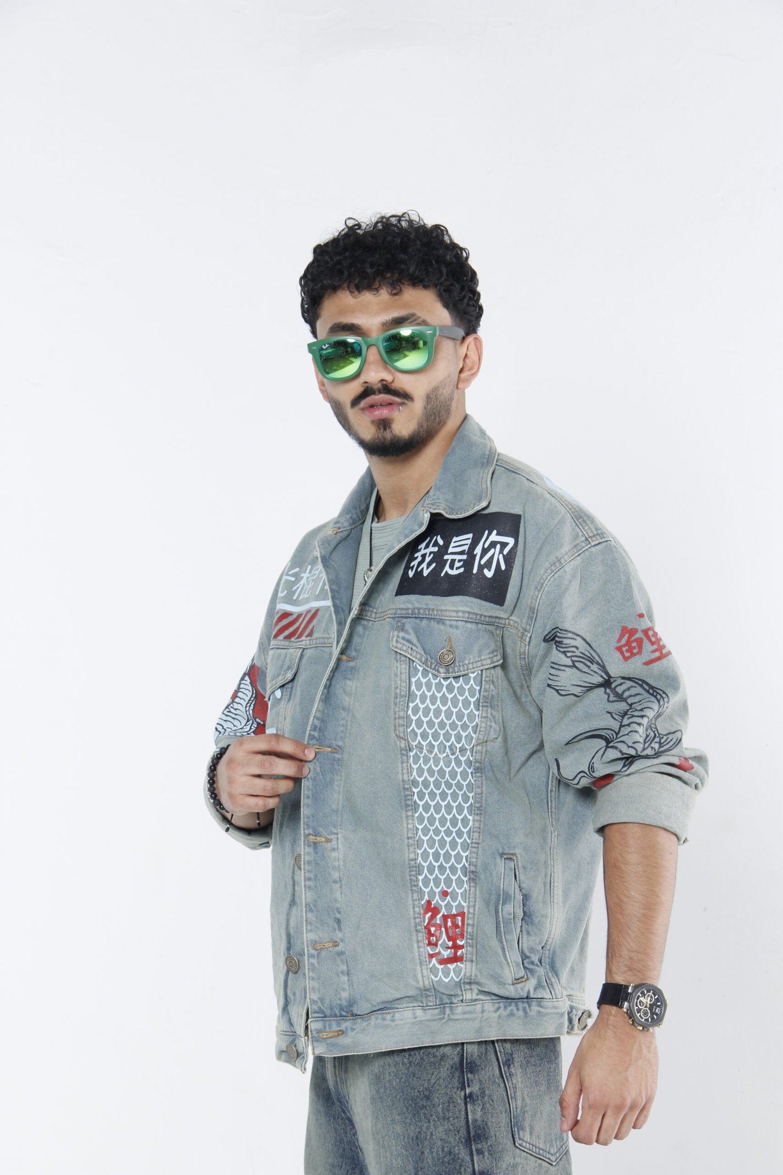 Chaqueta Kimono "Koi Fishes"  - Cardigan Estilo Japonés Oversized