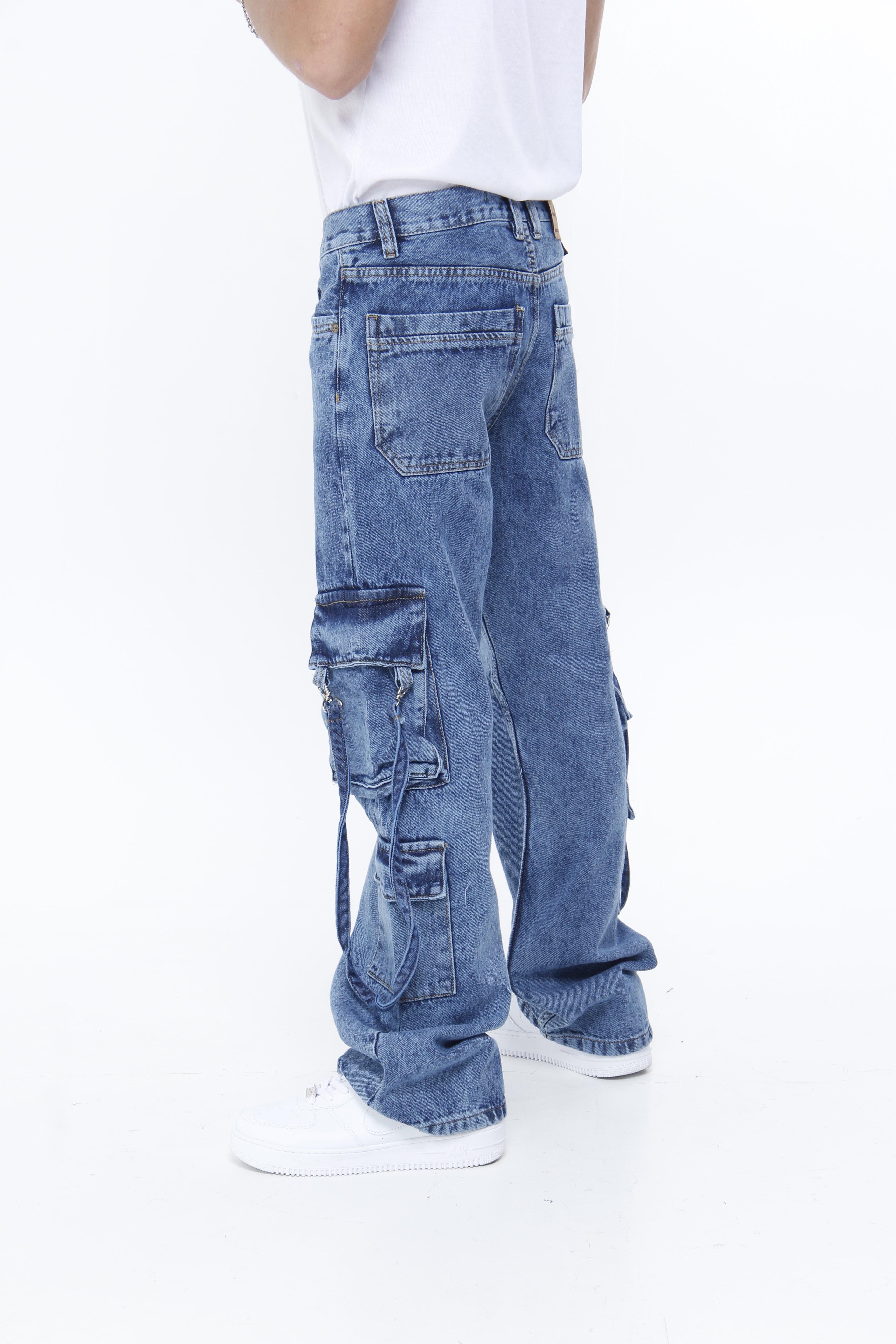 Jean Extra Cargo para Hombre - Pantalón Denim Urbano