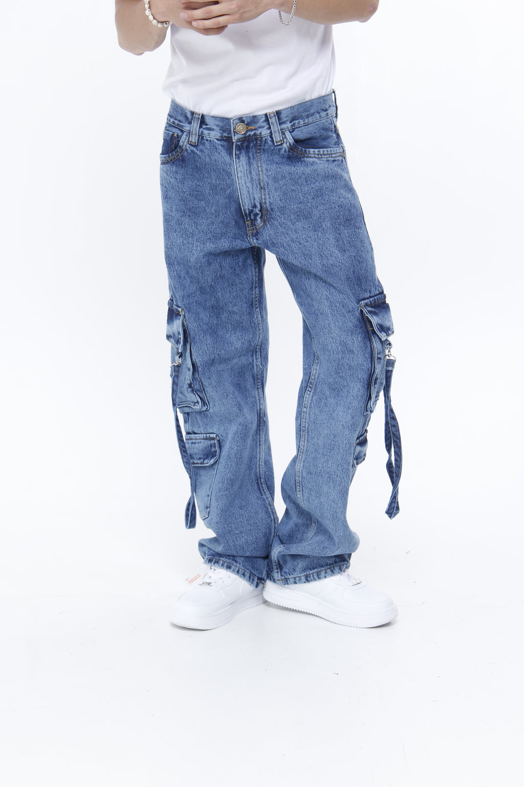 Jean Extra Cargo para Hombre - Pantalón Denim Urbano