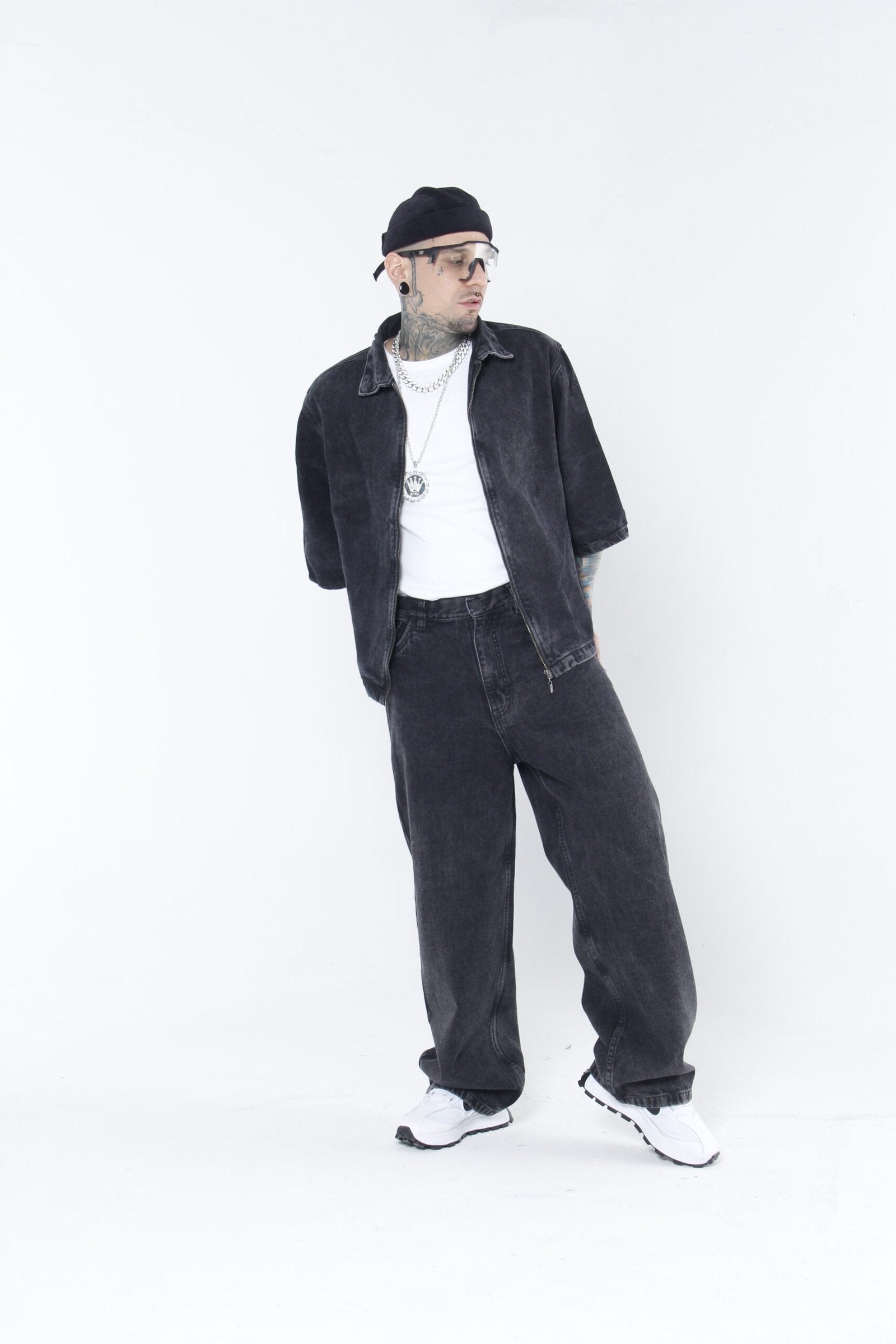 Jeans Baggy Hombre Gris – Denim Oversize Streetwear Urbano
