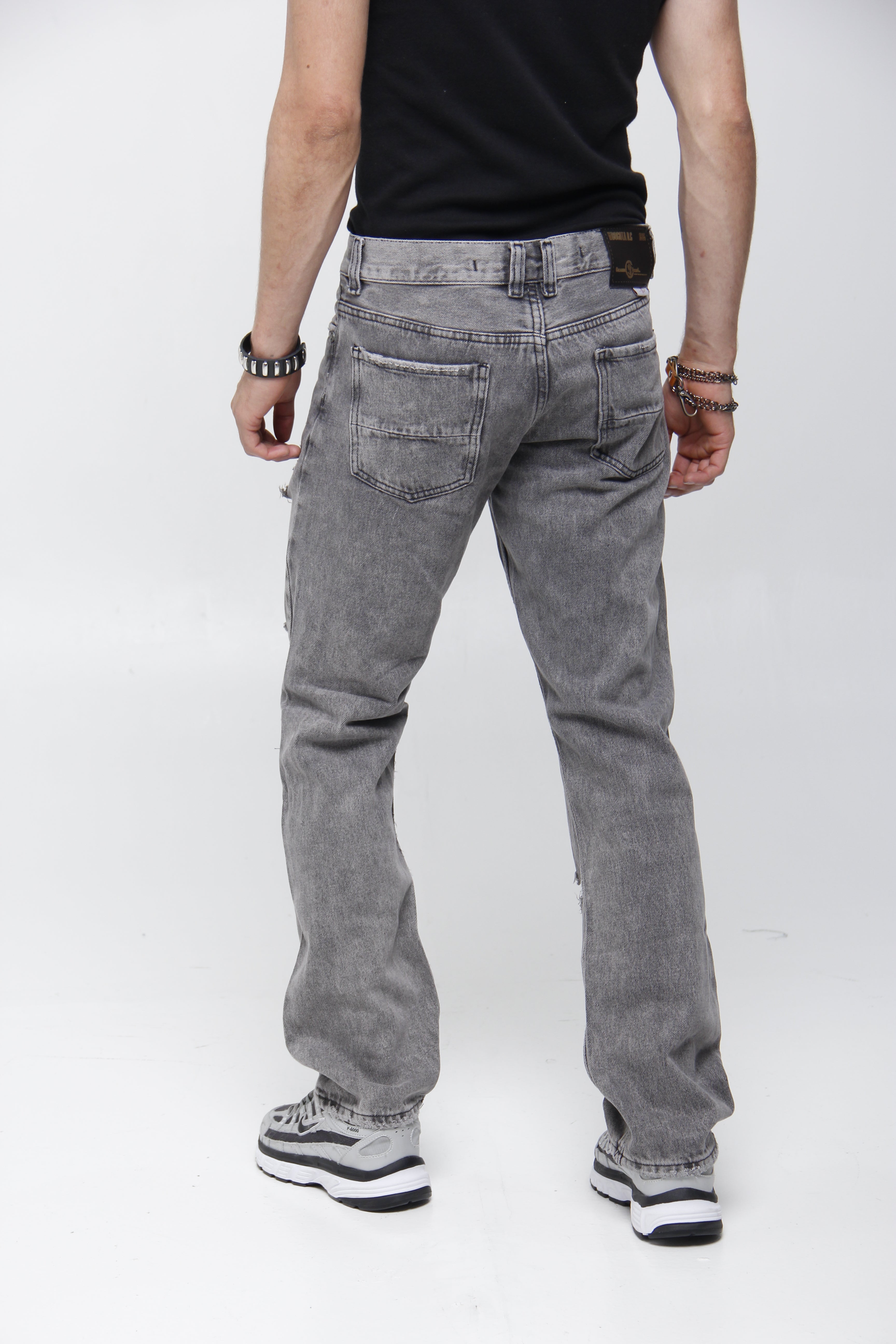 Jean Relaxed Fit con Rotos para Hombre - Estilo Urbano Grunge