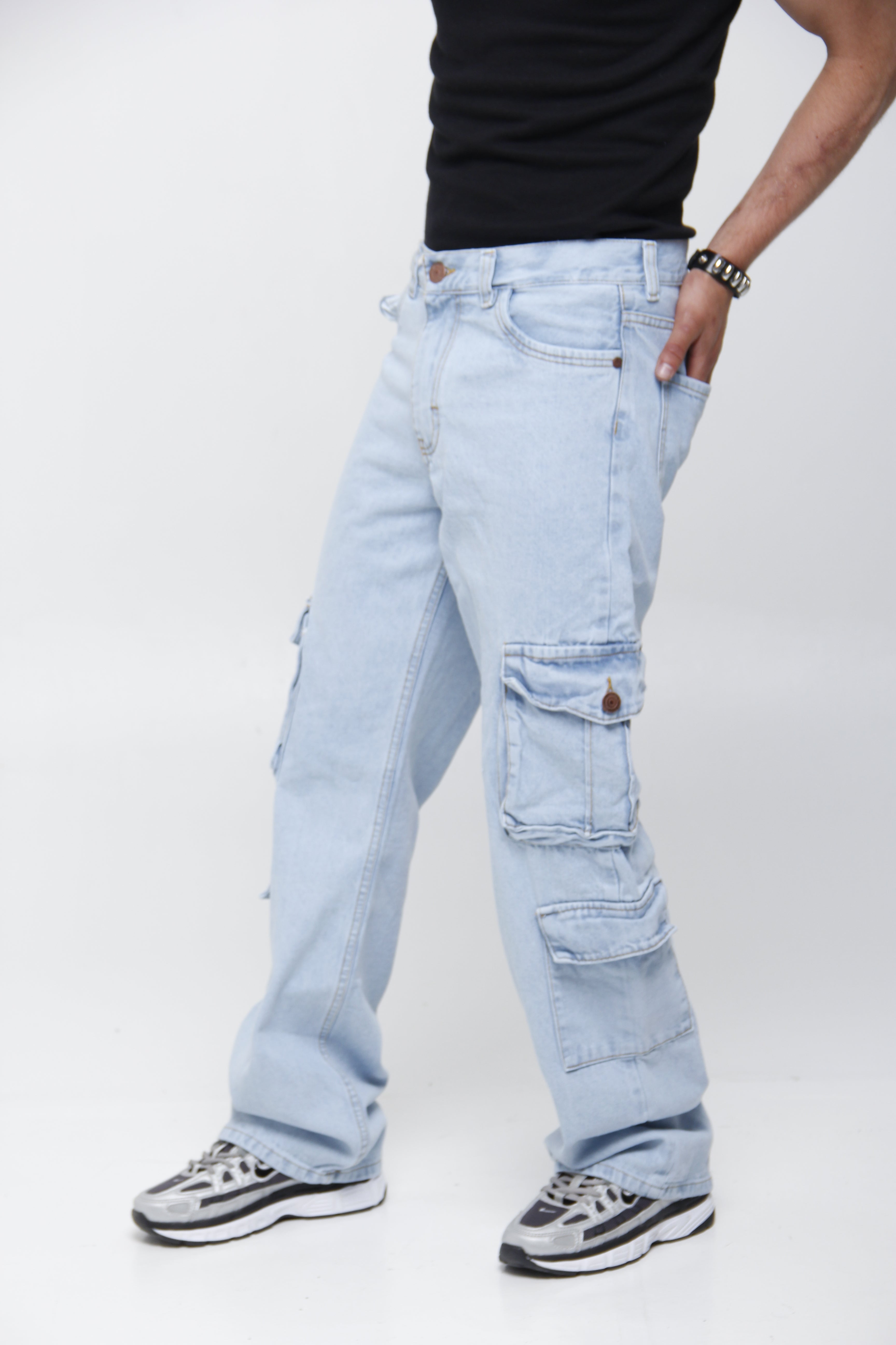 Jean Cargo Loose Fit Cargo para Hombre
