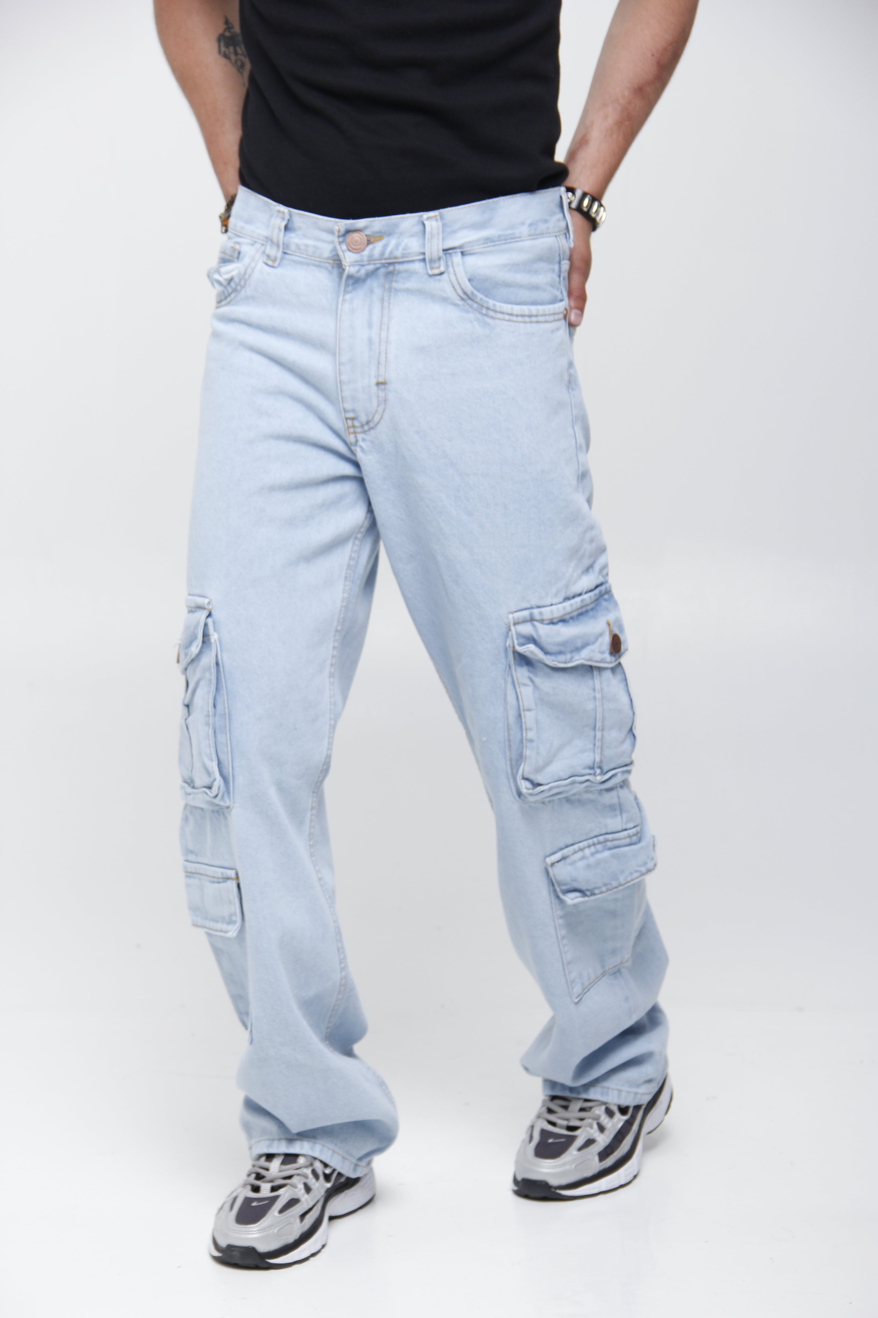 Jean Cargo Loose Fit Cargo para Hombre