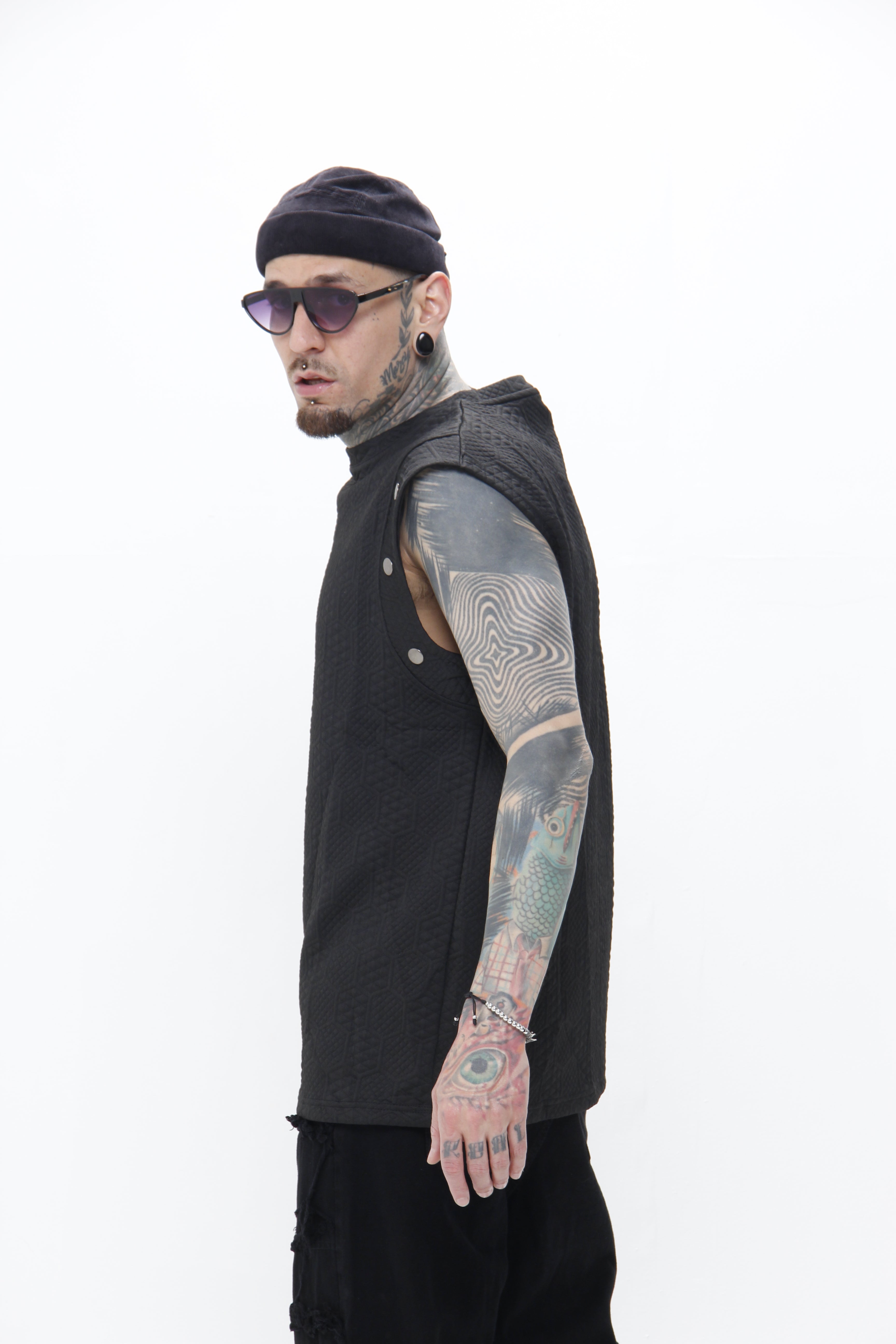 Camiseta Esqueleto Negra Texturizada