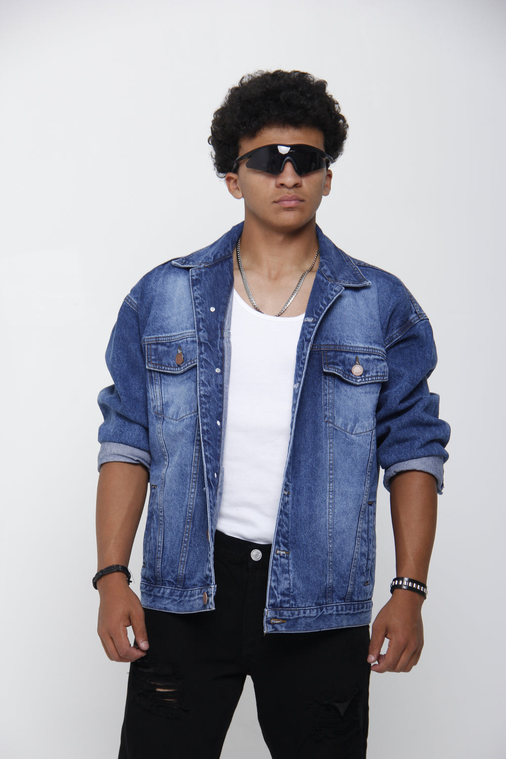 Chaqueta de Jean Oversize para Hombre - Estilo Urbano Clásico