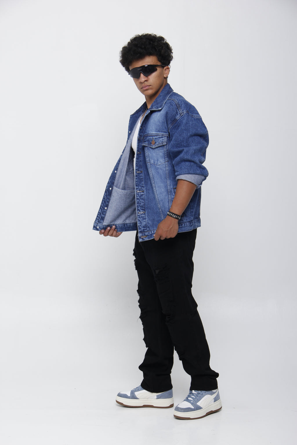 Chaqueta de Jean Oversize para Hombre - Estilo Urbano Clásico