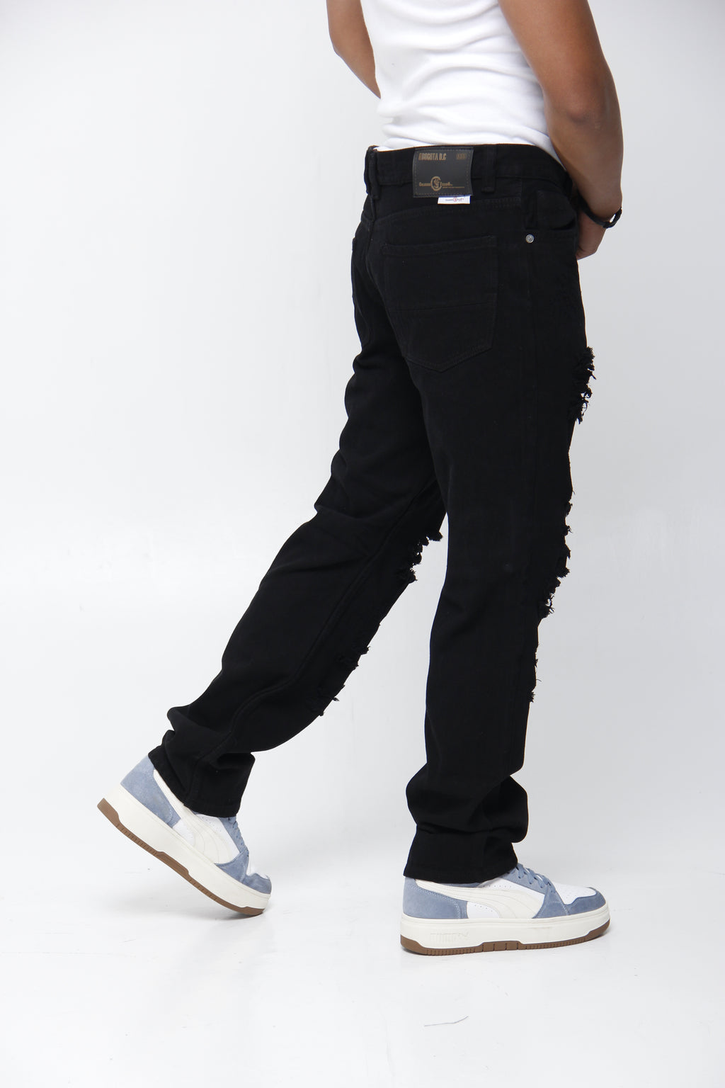 Jean Relaxed Fit con Rotos para Hombre - Estilo Urbano Grunge